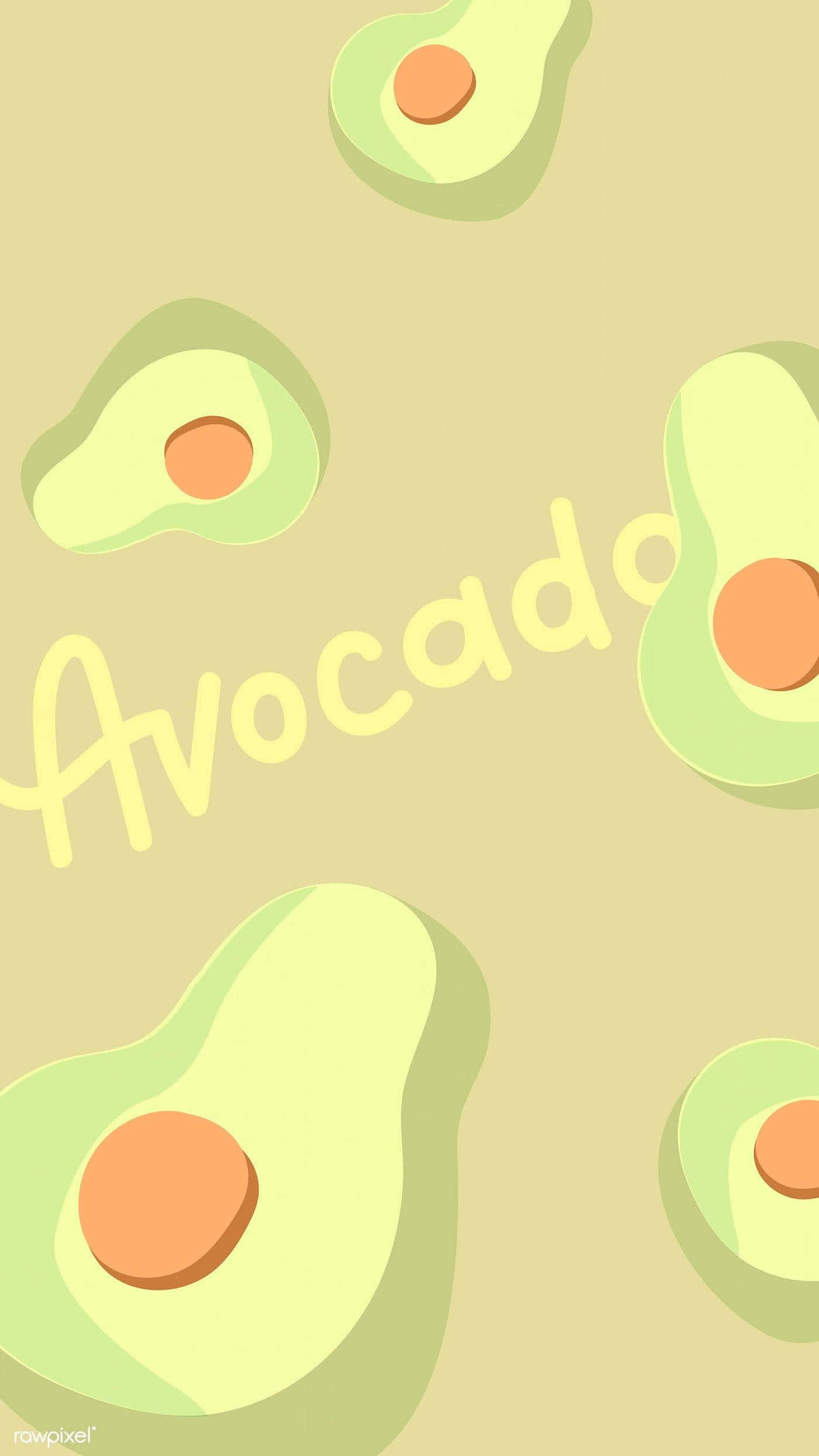 avocado, beige background, soft pastel tones, Full HD Phone Wallpaper