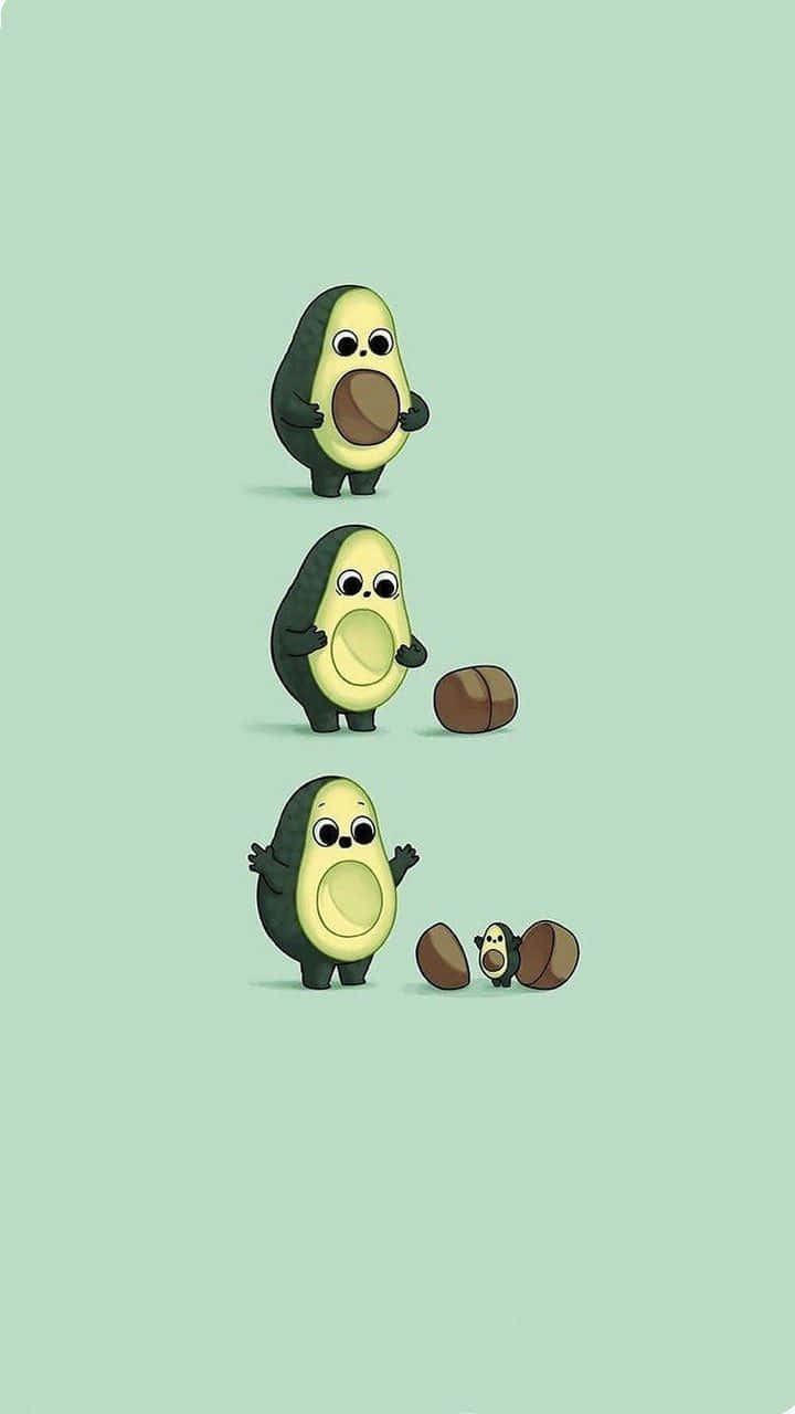avocado, baby avocado, parent avocado, HD Phone Wallpaper