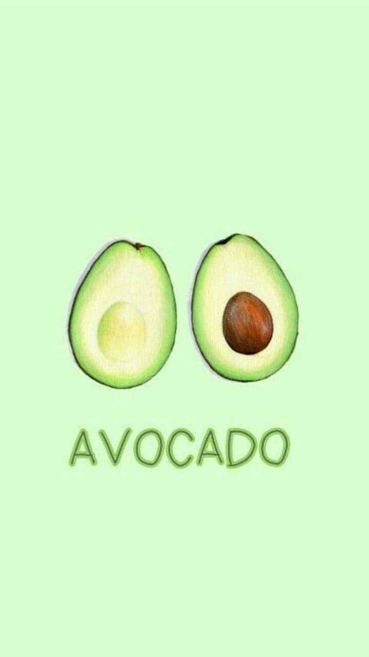 Avocado iPhone, avocado halves, pit, HD Phone Wallpaper