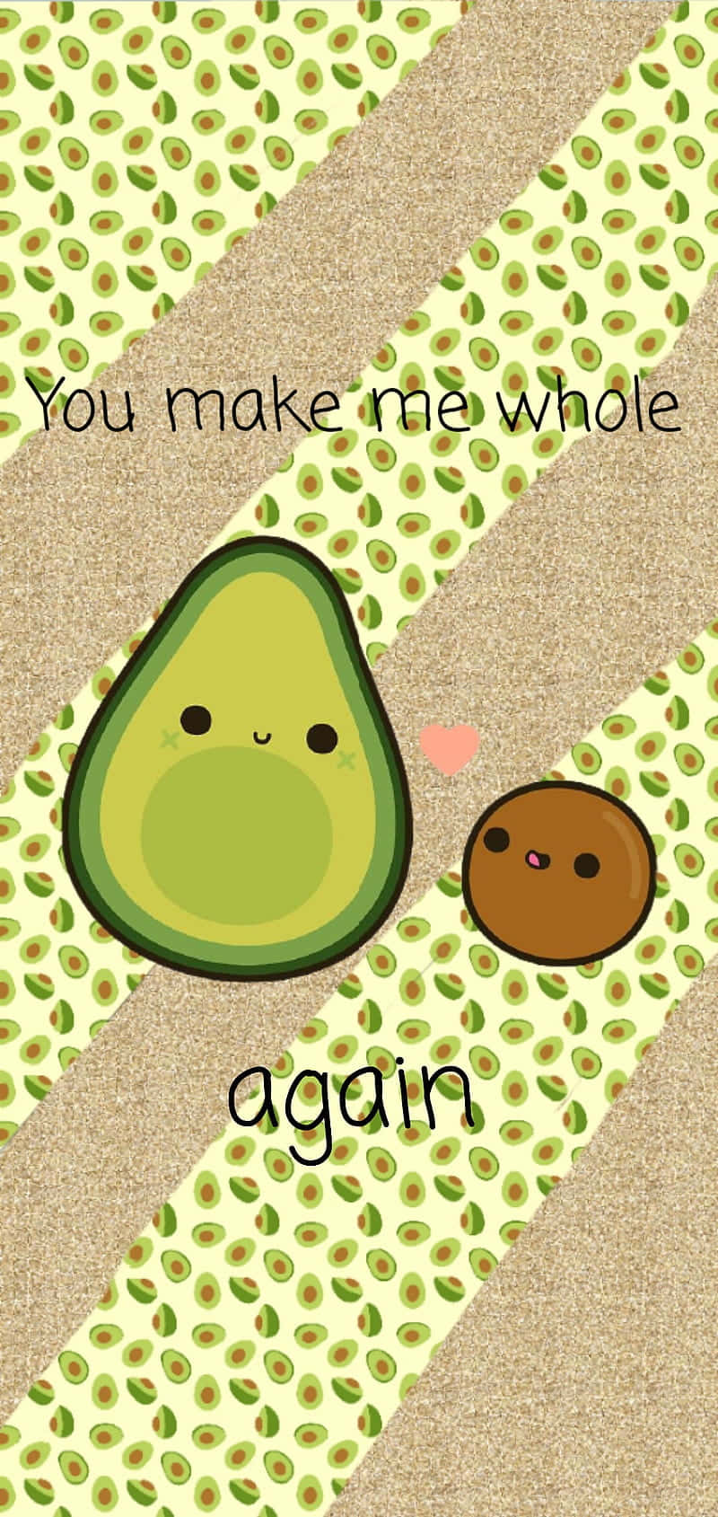 Avocado iPhone, avocado characters, heart, HD Phone Wallpaper