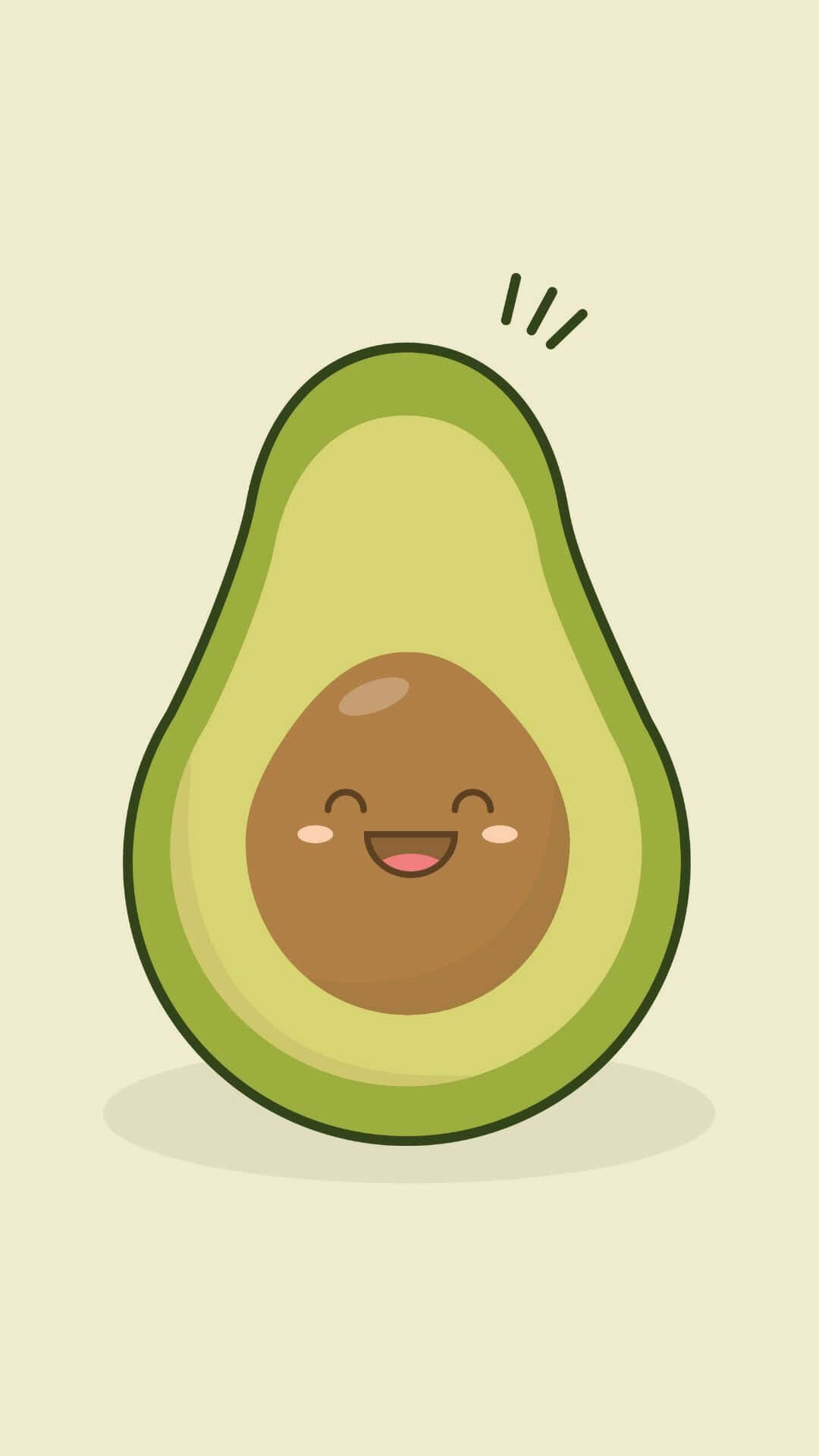Avocado iPhone, cheerful, cartoon avocado, Full HD Phone Wallpaper