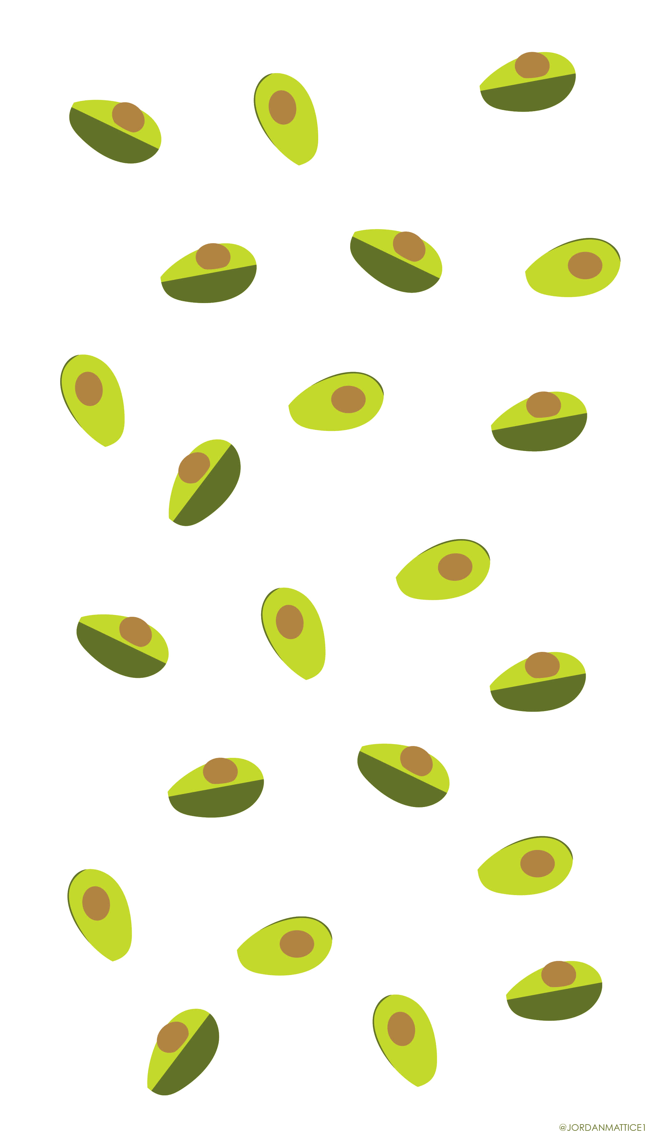 Avocado iPhone, sliced avocados, varying shades of green, 2K Phone Wallpaper