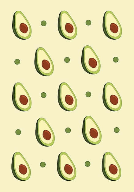 Avocado iPhone, sliced avocados, brown pits, SD Phone Wallpaper