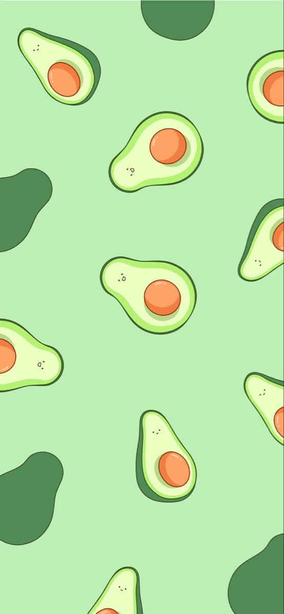 avocado, seamless pattern, green background, SD Phone Wallpaper
