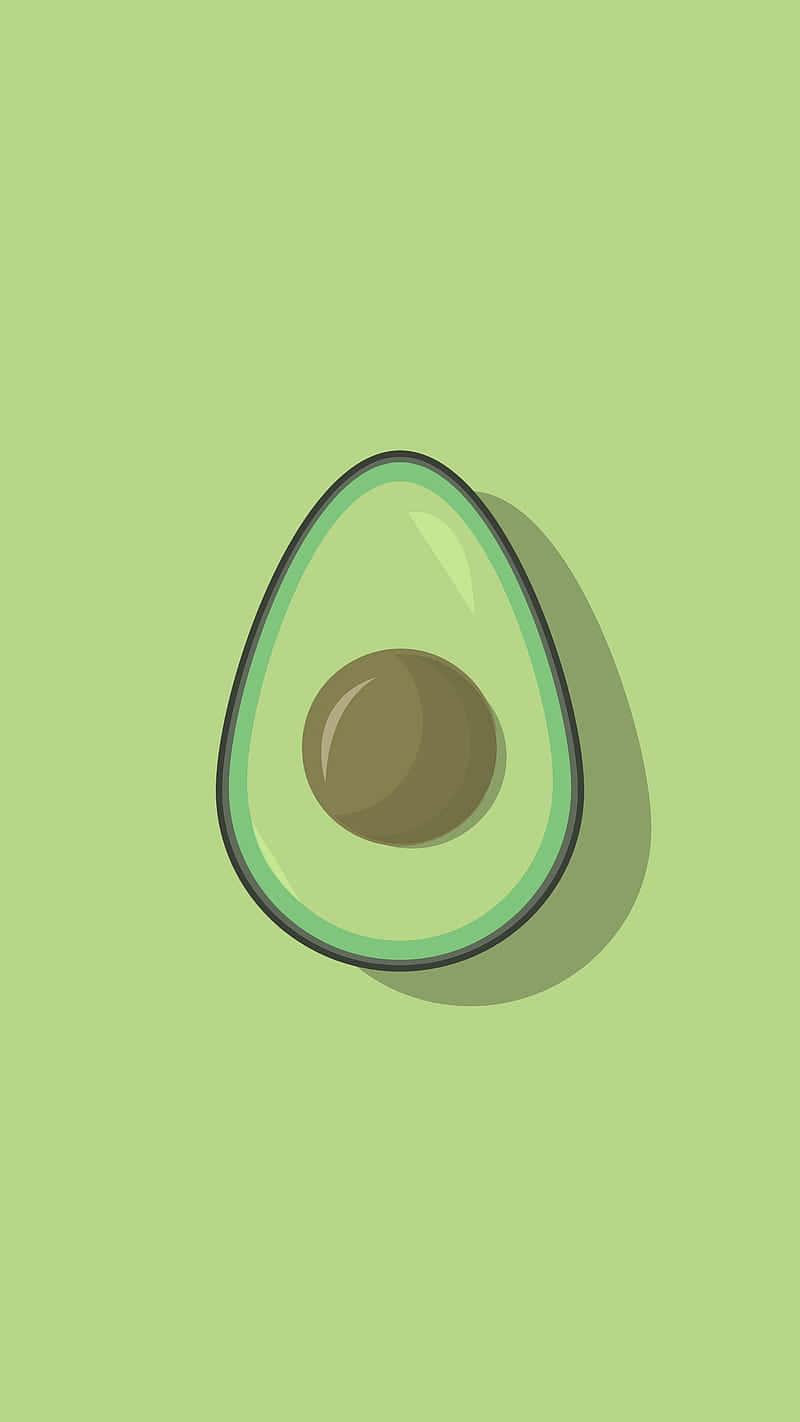 oval avocado, sliced avocado, light green background, HD Phone Wallpaper