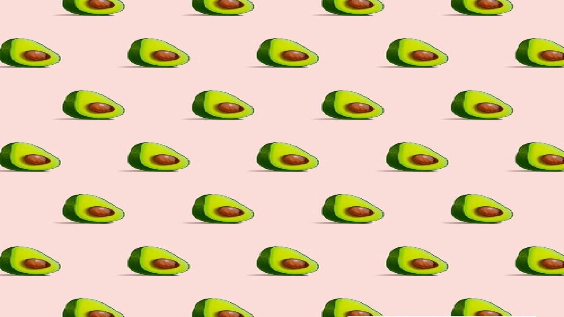 minimalist avocado fruit horizontal patterns, sliced avocados, brown pits, Full HD Desktop Wallpaper