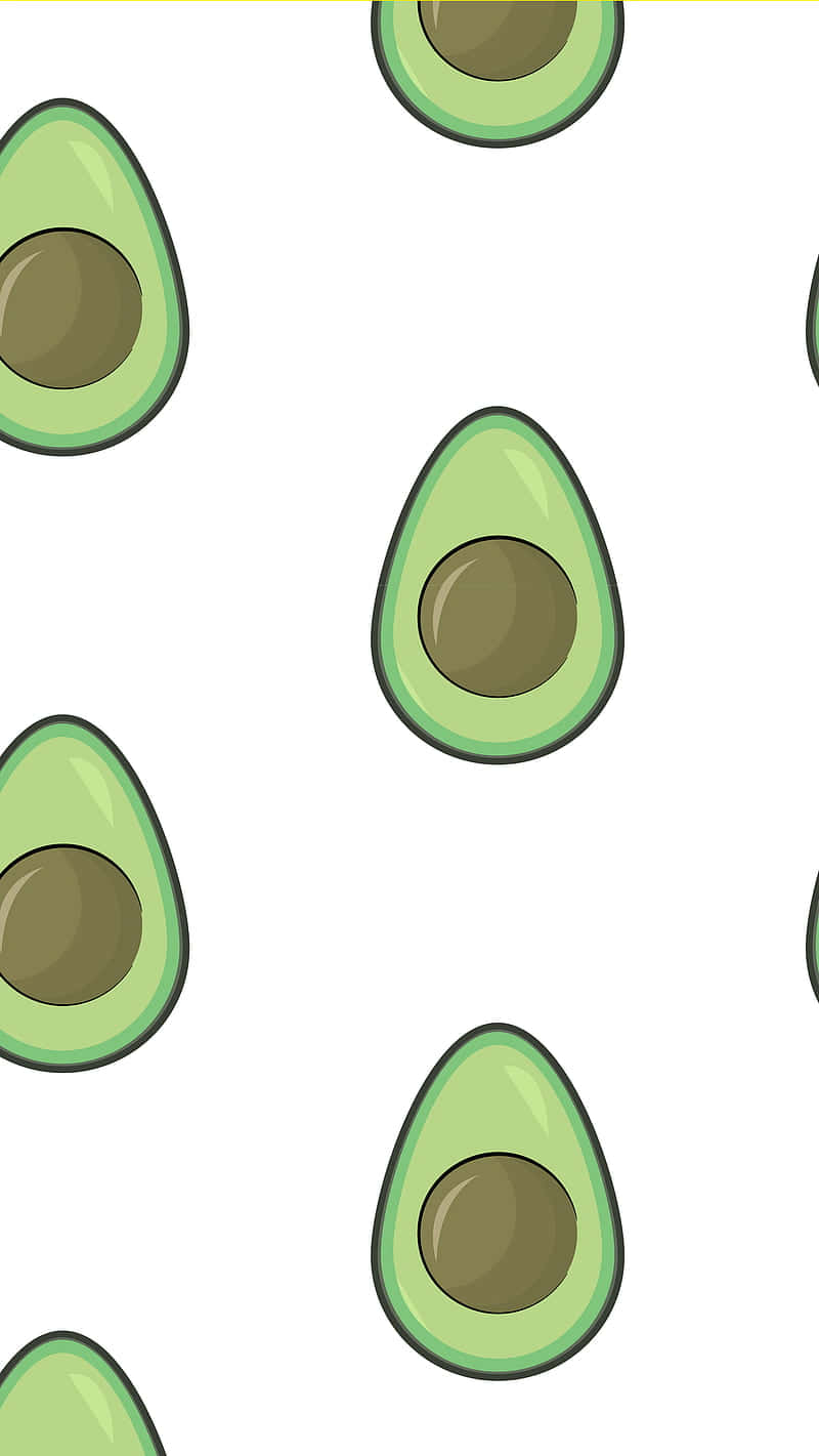 cute fruit animated avocados, cartoon avocado halves, brown pits, HD Phone Wallpaper