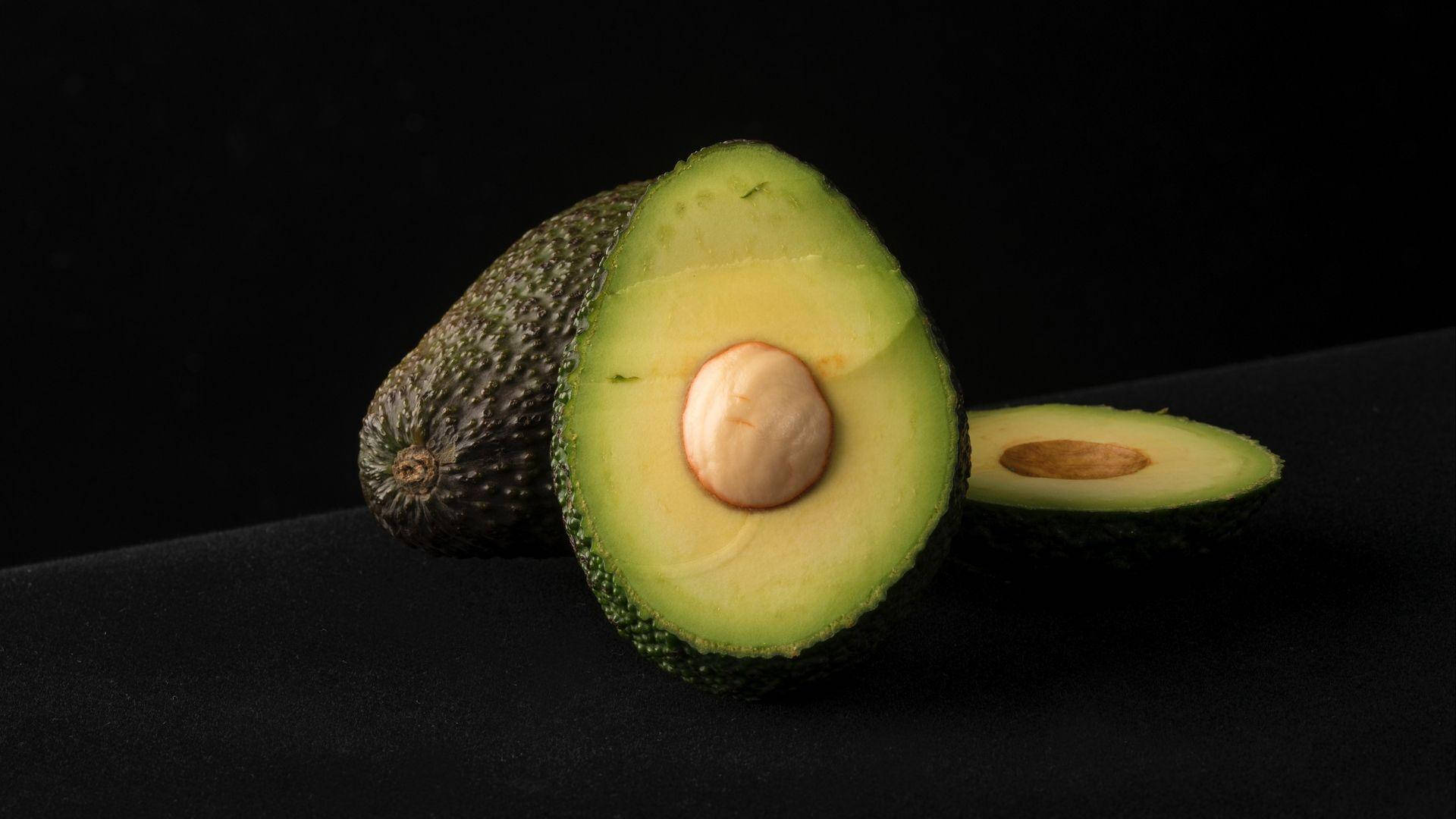 avocado, creamy green flesh, large pale seed, Full HD Desktop Wallpaper