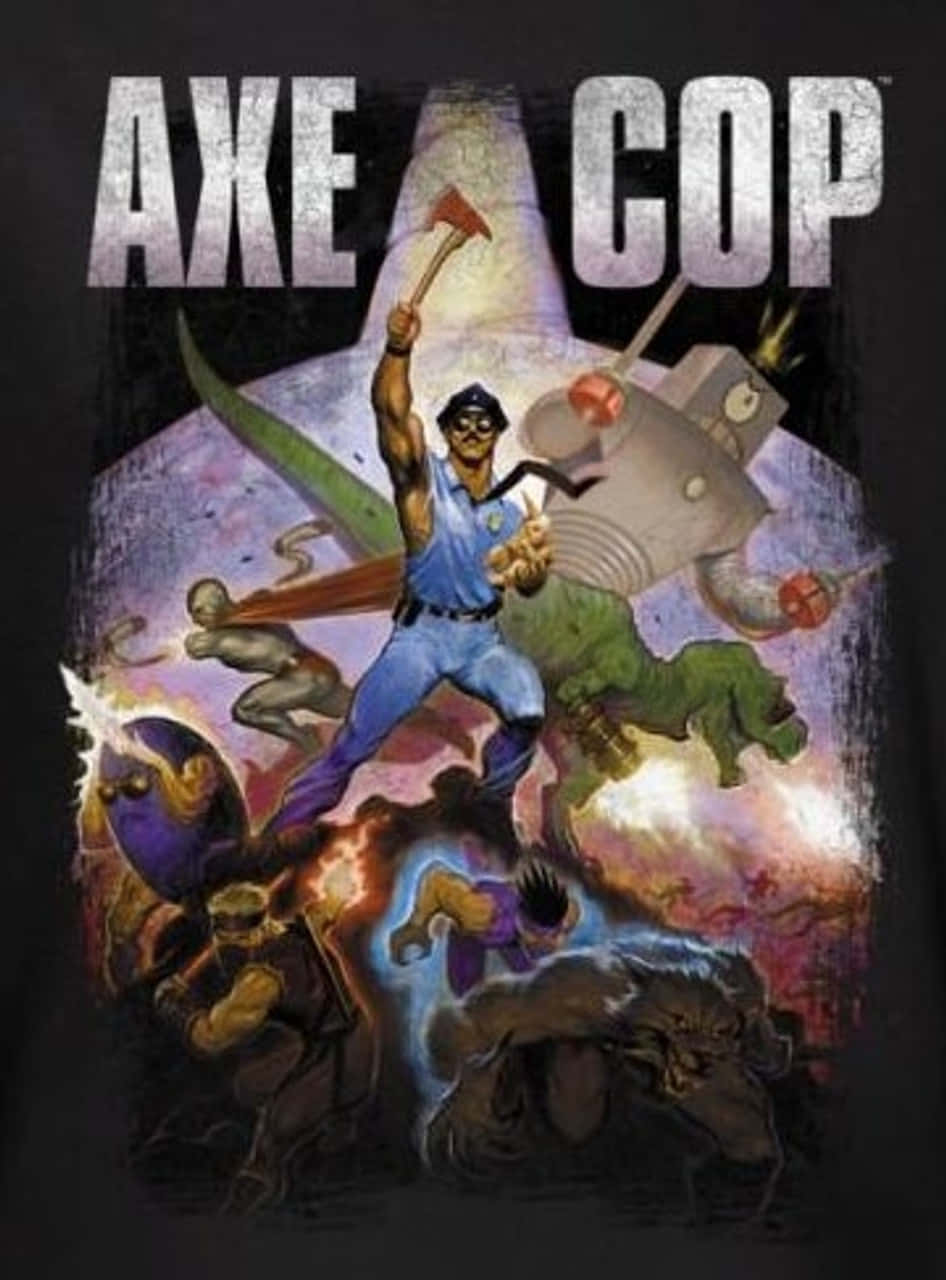 Axe Cop, dinosaur soldier, blue uniform, HD Phone Wallpaper