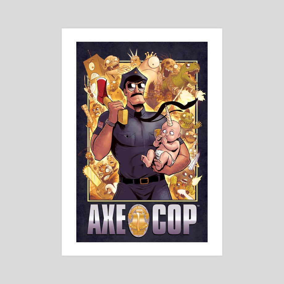 Axe Cop, axe, baby, SD Desktop Wallpaper