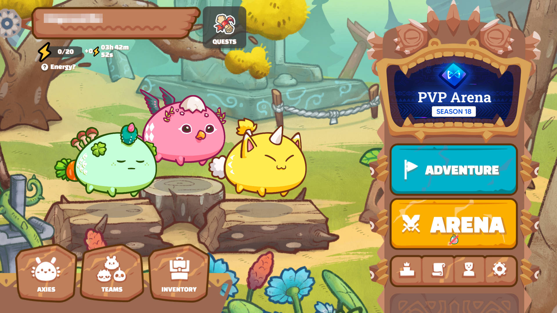 Axie Infinity, game interface, cartoon creatures, Full HD Desktop Wallpaper