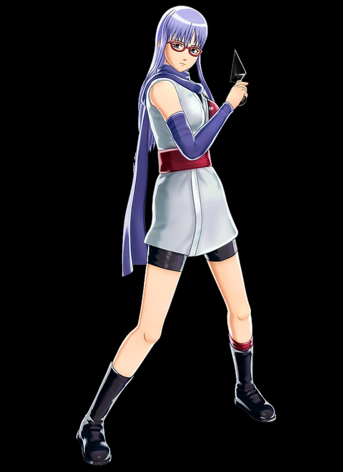Ayame Sarutobi, purple-haired, glasses, HD Phone Wallpaper