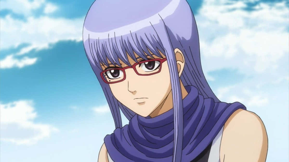 Ayame Sarutobi, lavender hair, red glasses, SD Desktop Wallpaper