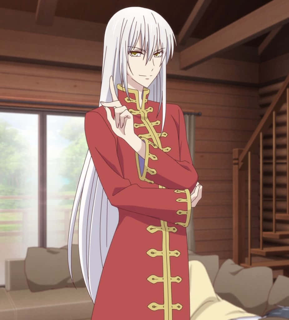 Ayame Sohma, anime portrait, silver-haired, SD Phone Wallpaper
