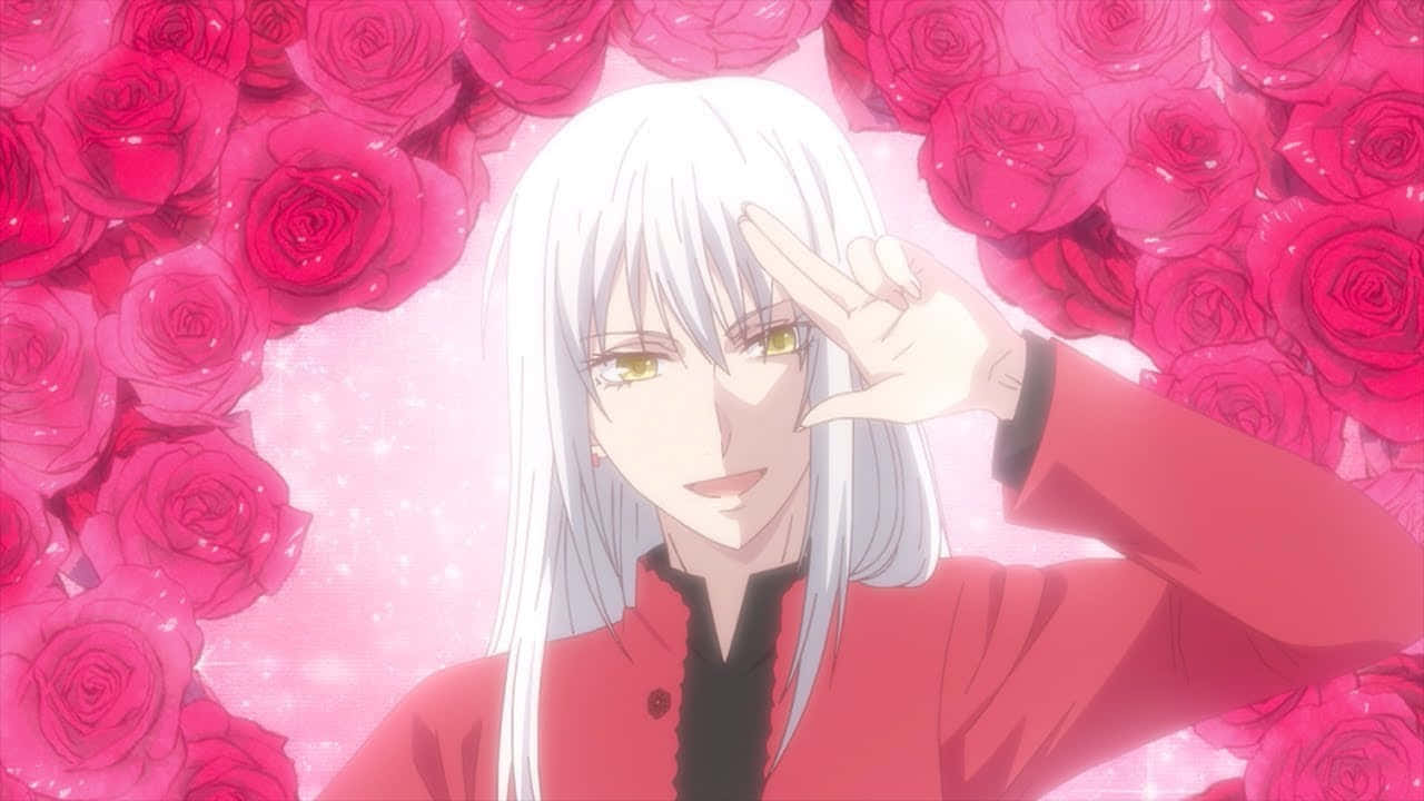 Ayame Sohma, red jacket, vibrant pink roses, HD Desktop Wallpaper