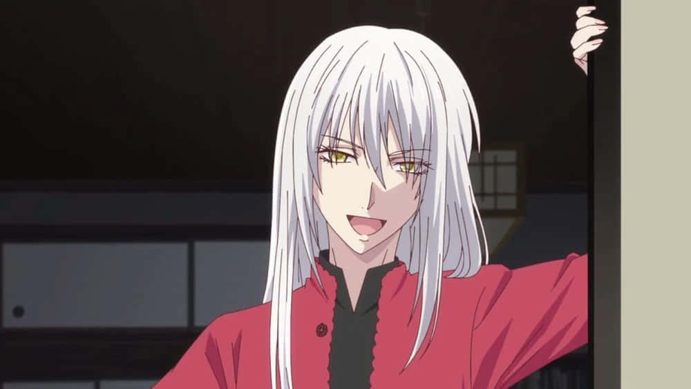 Ayame Sohma, silver-haired anime character, red jacket, SD Desktop Wallpaper