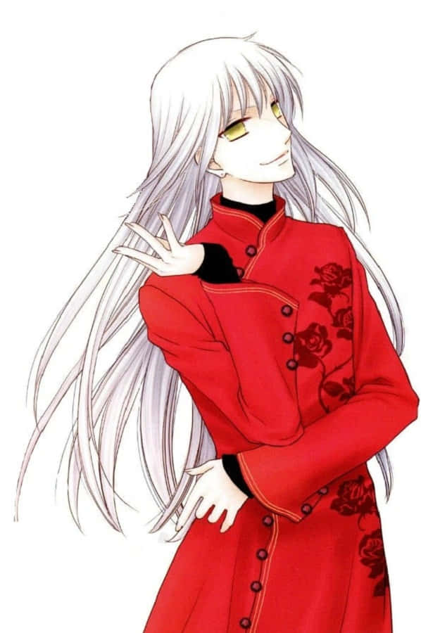 Ayame Sohma, zodiac snake, red coat, SD Phone Wallpaper