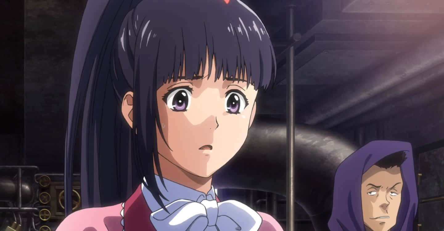 Ayame Yomogawa, purple eyes, dark hair, HD Desktop Wallpaper