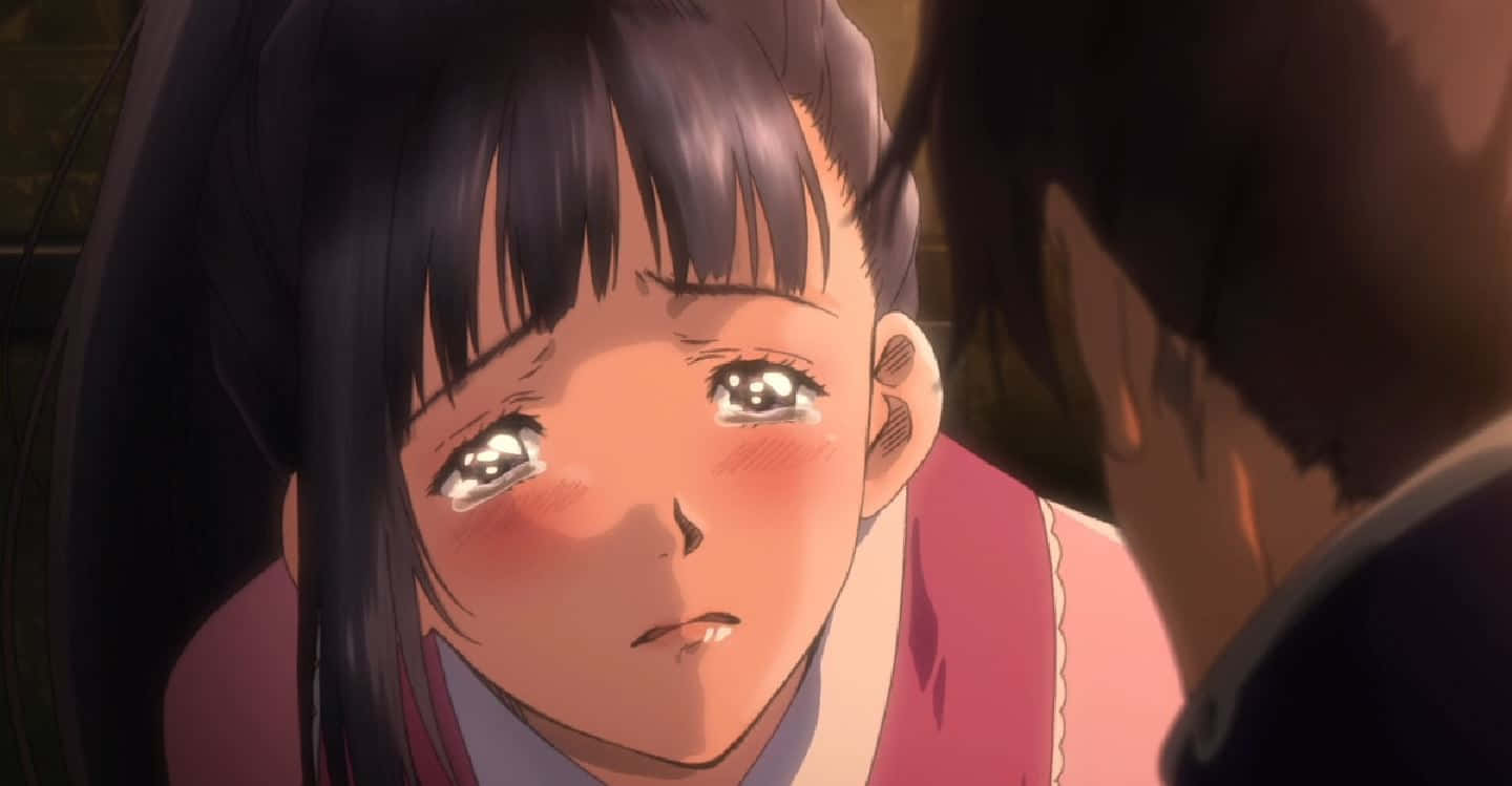 Ayame Yomogawa, anime girl, tear-filled eyes, HD Desktop Wallpaper