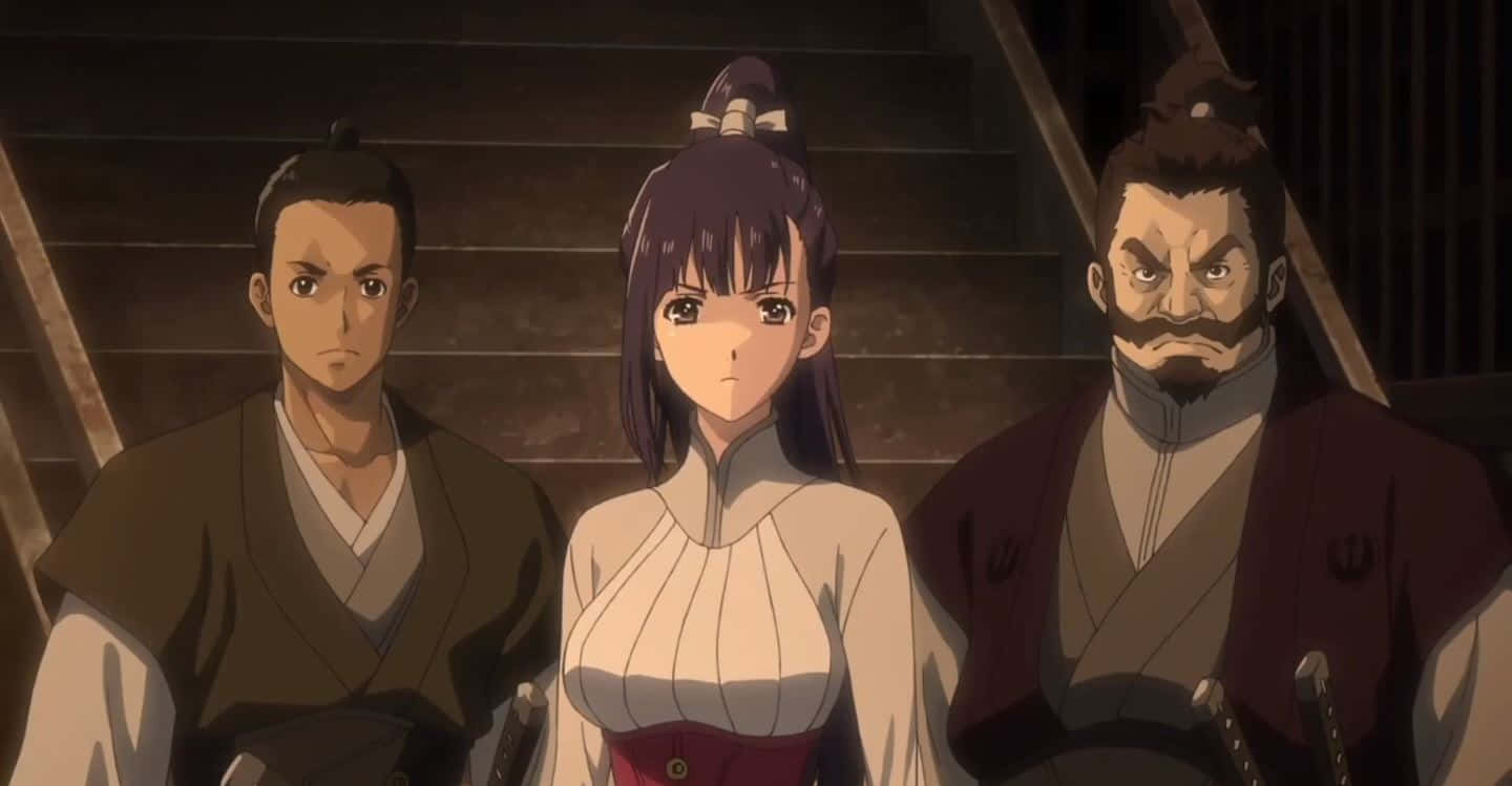 Ayame Yomogawa, traditional Japanese attire, wooden stairs, HD Desktop Wallpaper