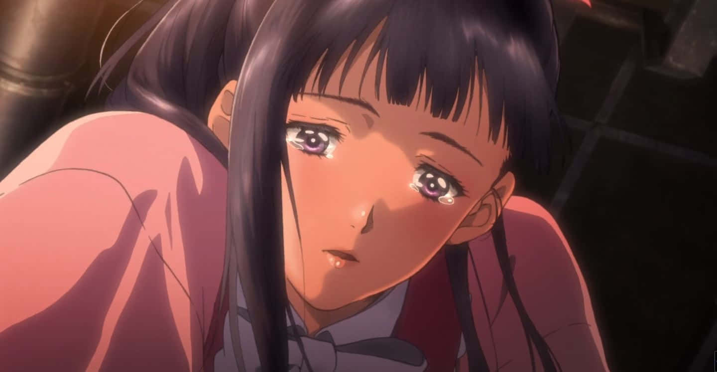Ayame Yomogawa, dark hair, purple eyes, HD Desktop Wallpaper