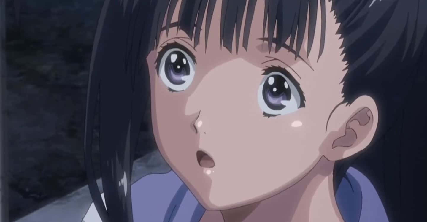 Ayame Yomogawa, purple eyes, dark hair, HD Desktop Wallpaper