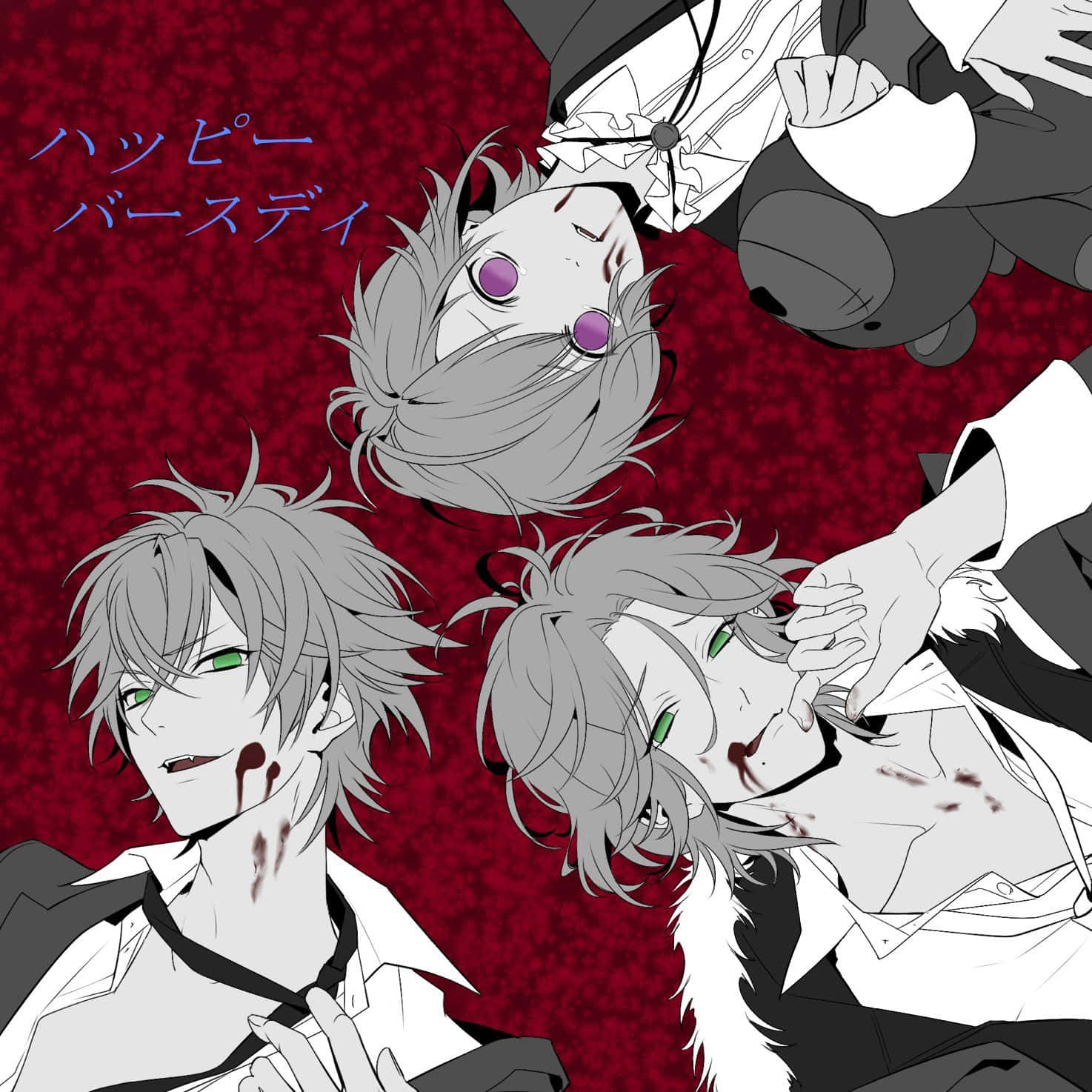 Ayato Sakamaki, gray hair, green eyes, HD Desktop Wallpaper