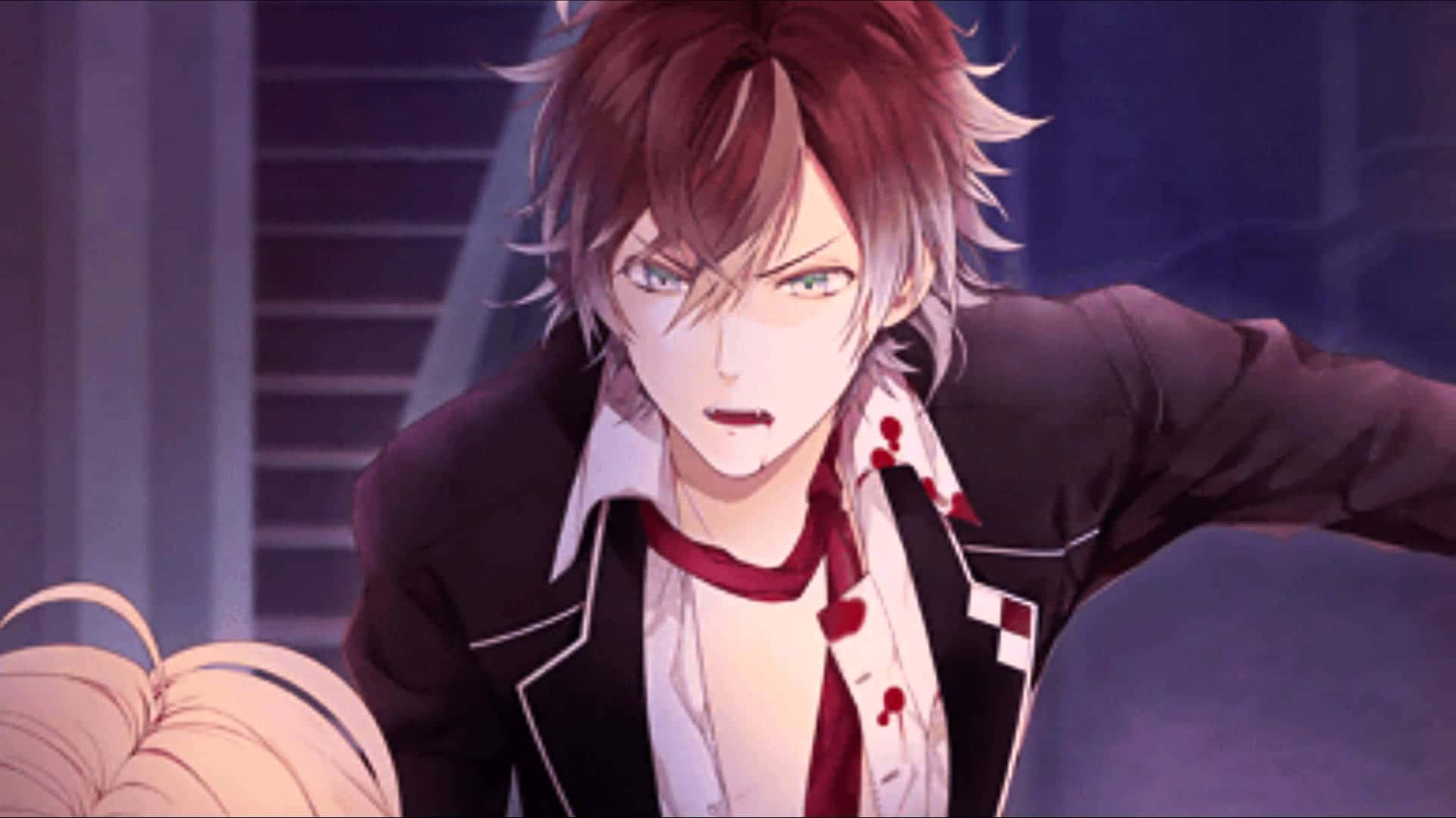 Ayato Sakamaki, red hair, bloodstained shirt, Full HD Desktop Wallpaper