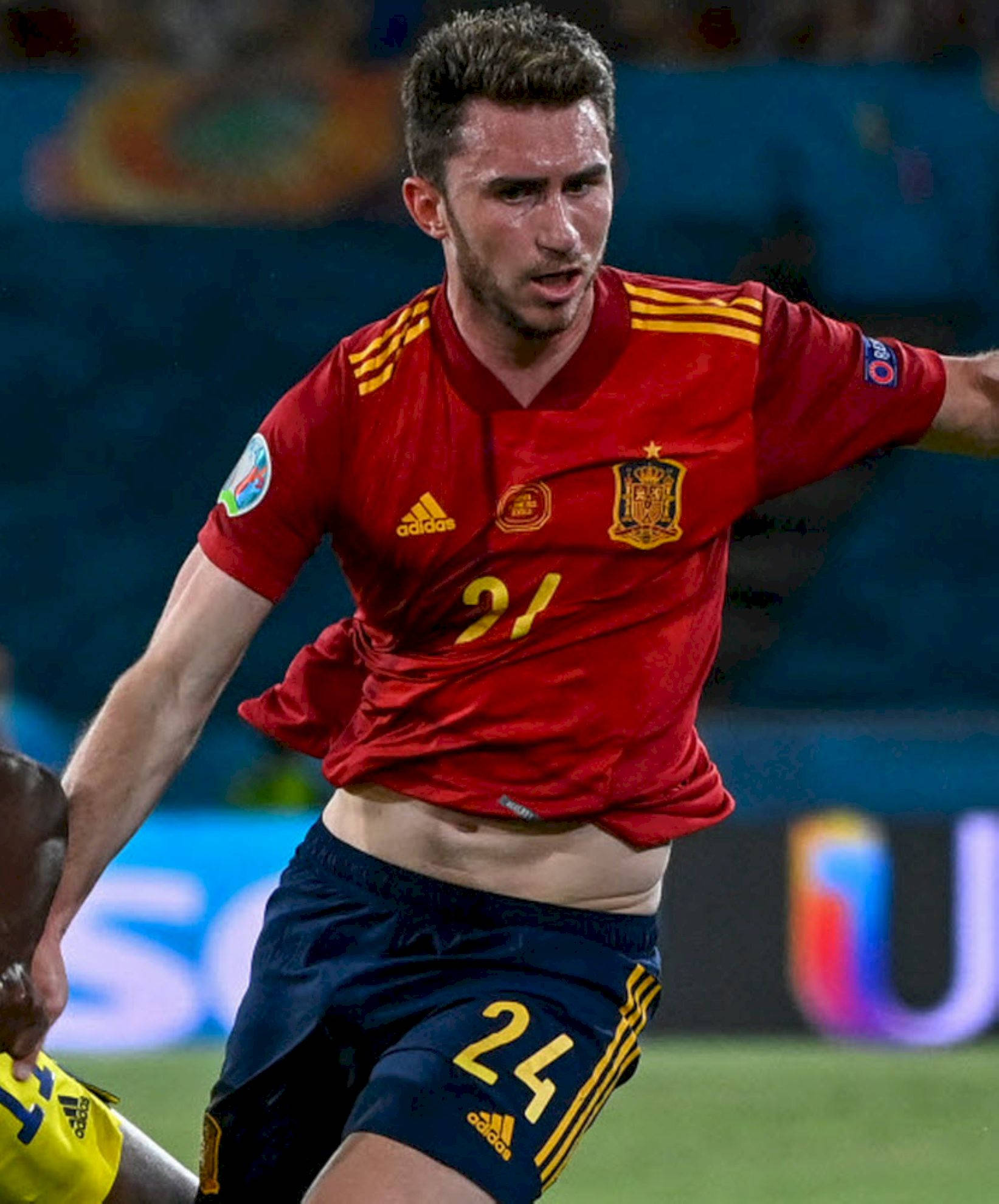 Aymeric Laporte, red jersey, number 21, Full HD Phone Wallpaper