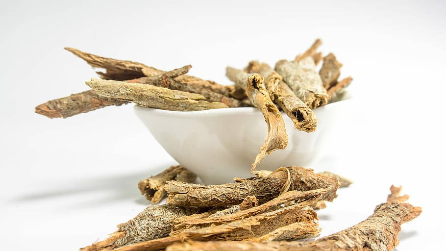 dried okoubaka, Ayurveda HD, white bowl, SD Desktop Wallpaper