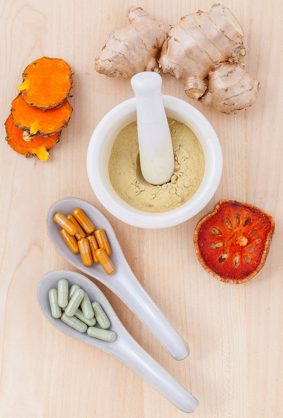 Ayurveda HD, fresh ginger, turmeric, HD Phone Wallpaper