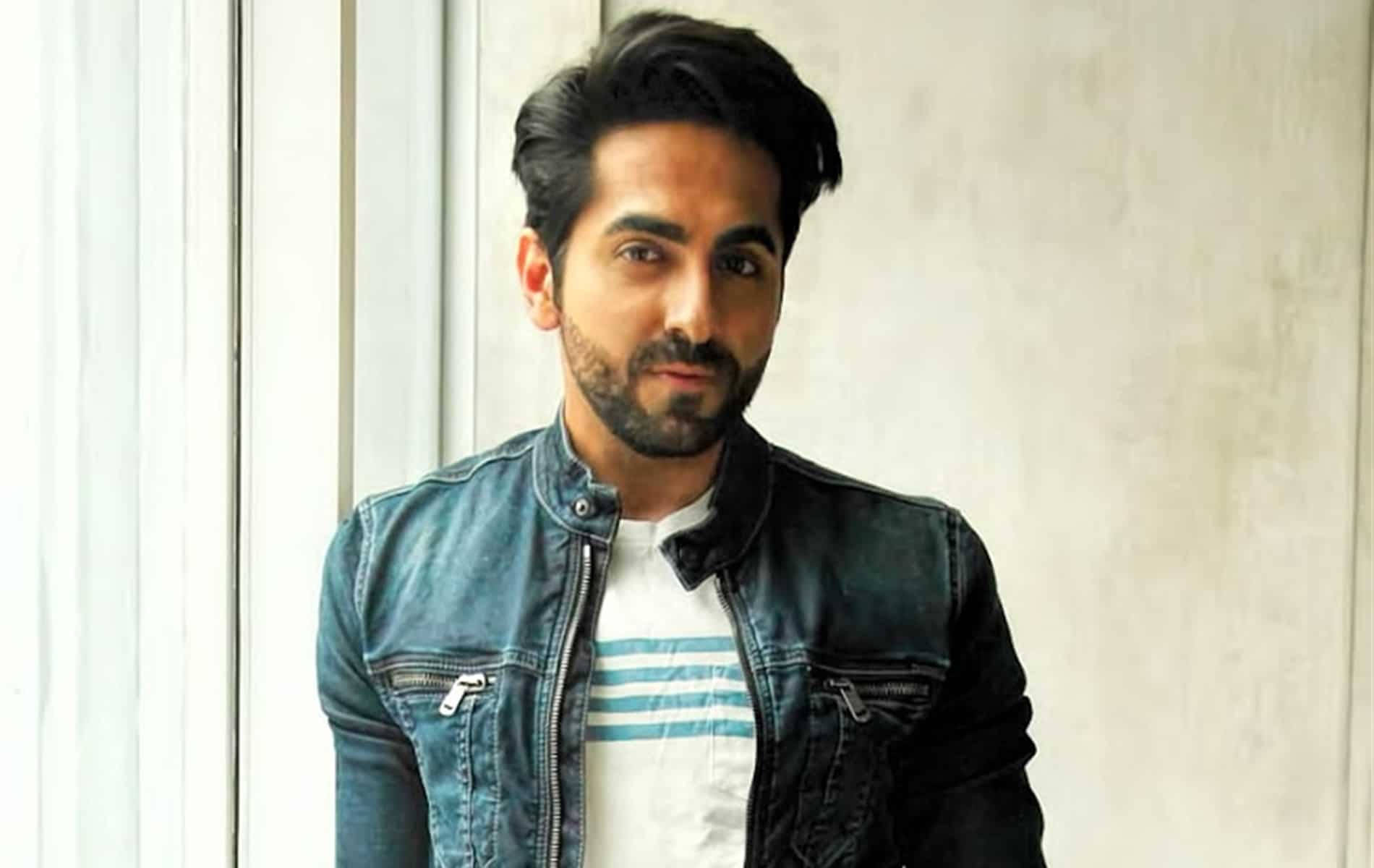 Ayushmann Khurrana, denim jacket, striped tee, HD Desktop Wallpaper