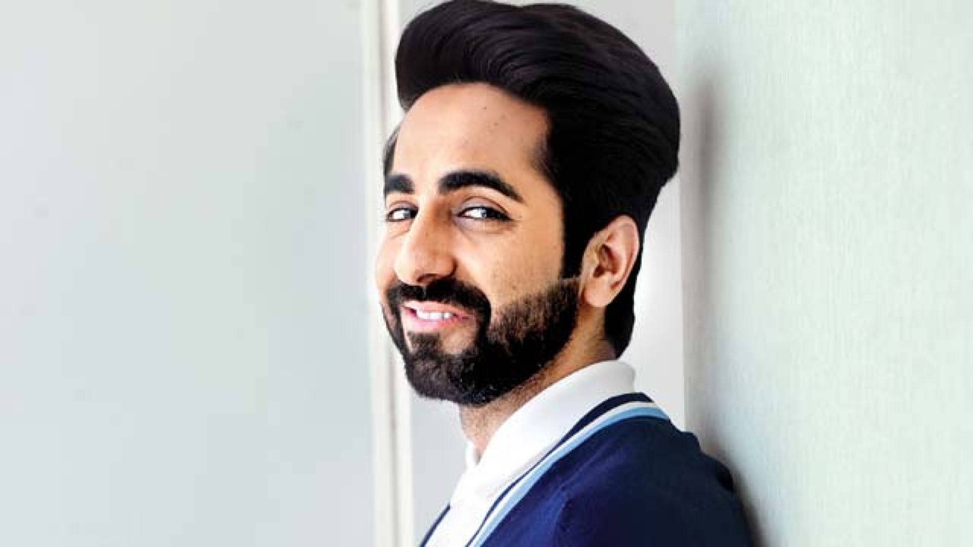 Ayushmann Khurrana, beard, light-colored wall, Full HD Desktop Wallpaper