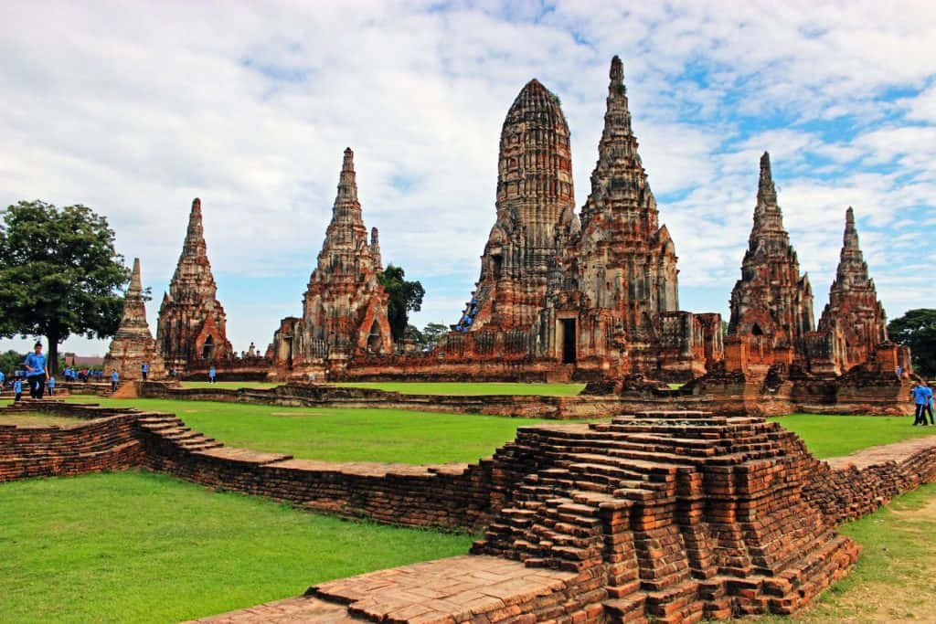 Ayutthaya Historical Park, ancient temples, stone temples, SD Desktop Wallpaper