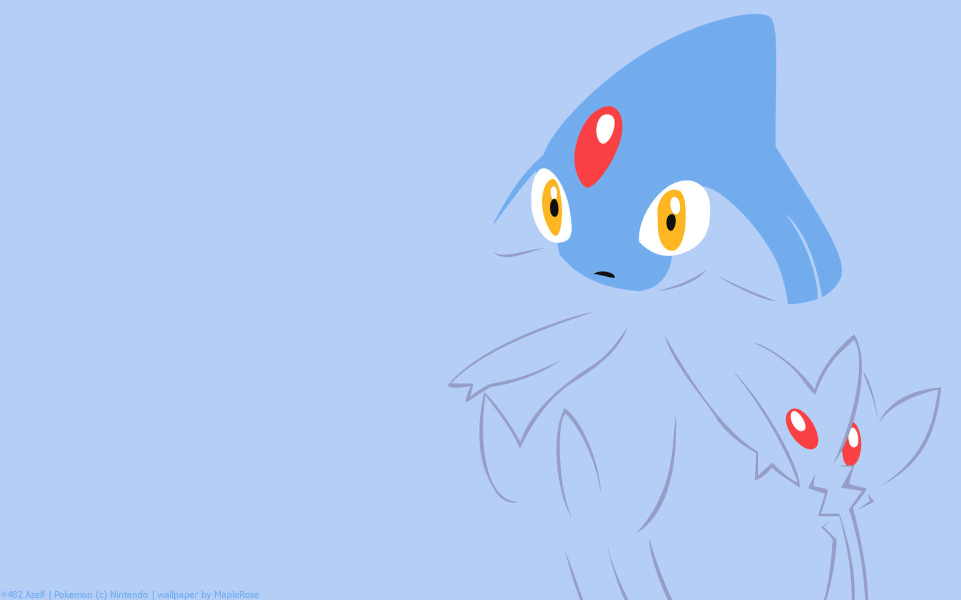 Azelf, blue Azelf, red markings, Full HD Desktop Wallpaper