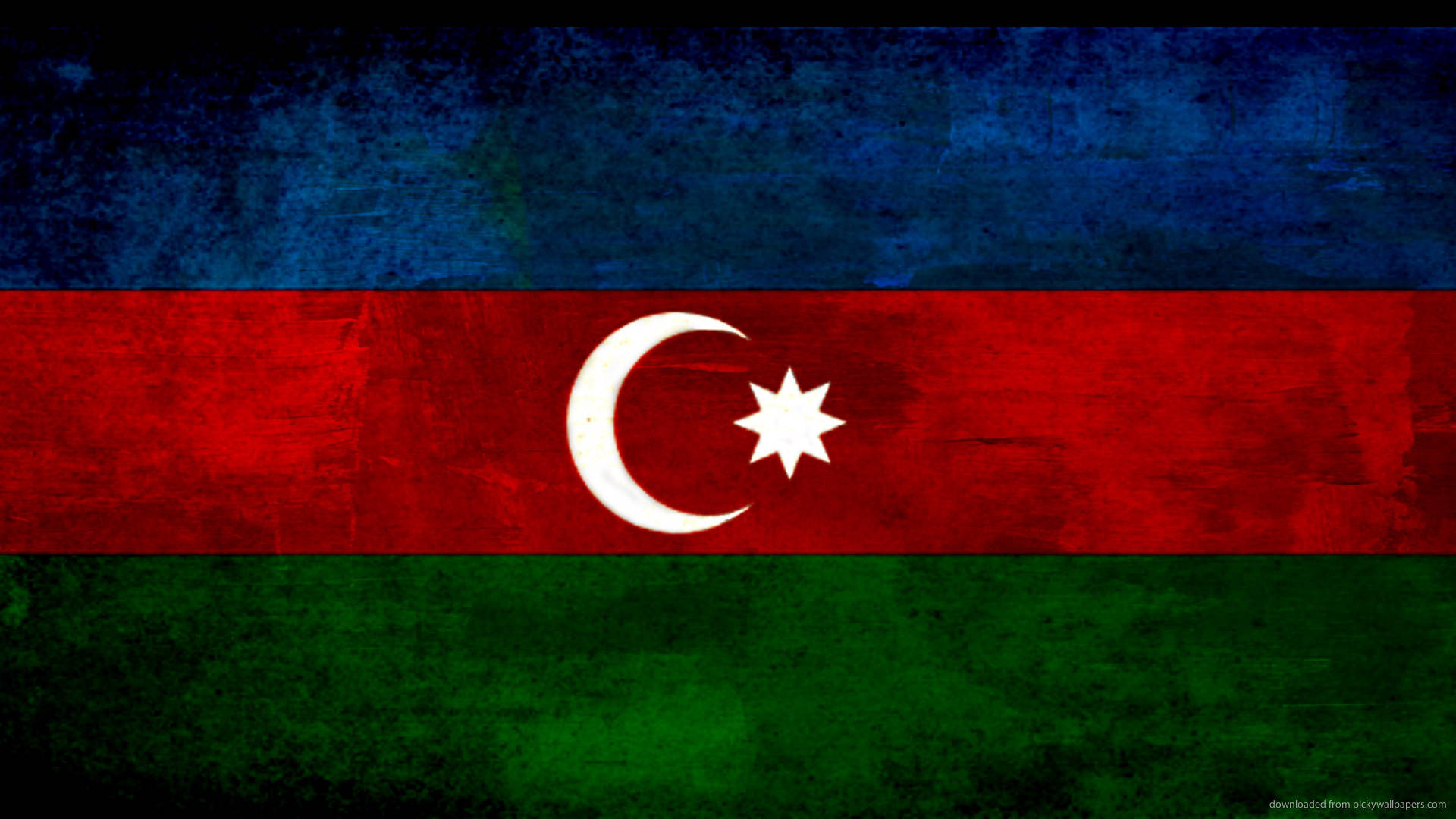 Azerbaijan, blue, red, Full HD Desktop Wallpaper