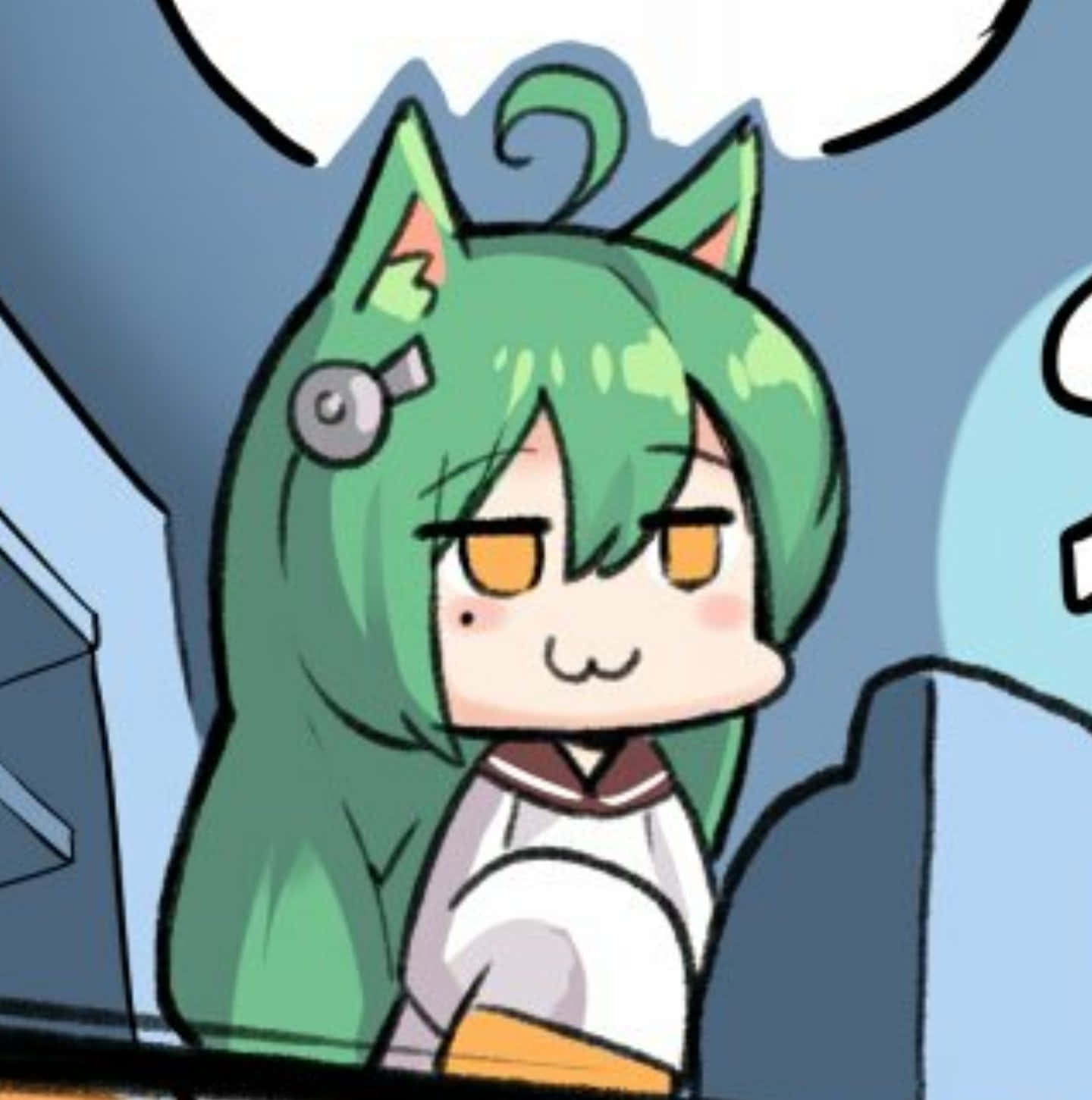 Azur Lane Akashi, cat ears, green hair, HD Phone Wallpaper