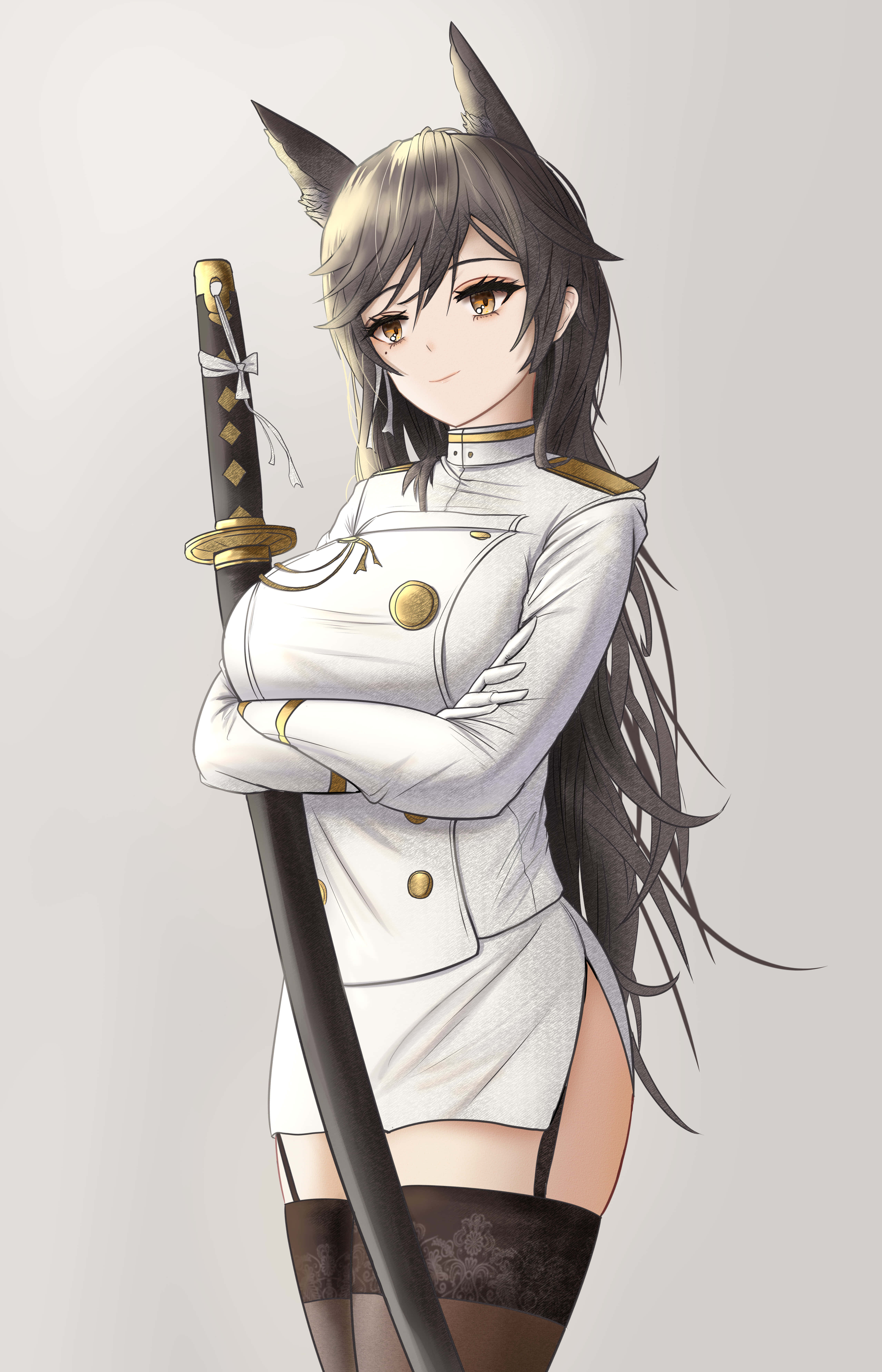Atago, Azur Lane, battle mode, 5K Phone Wallpaper
