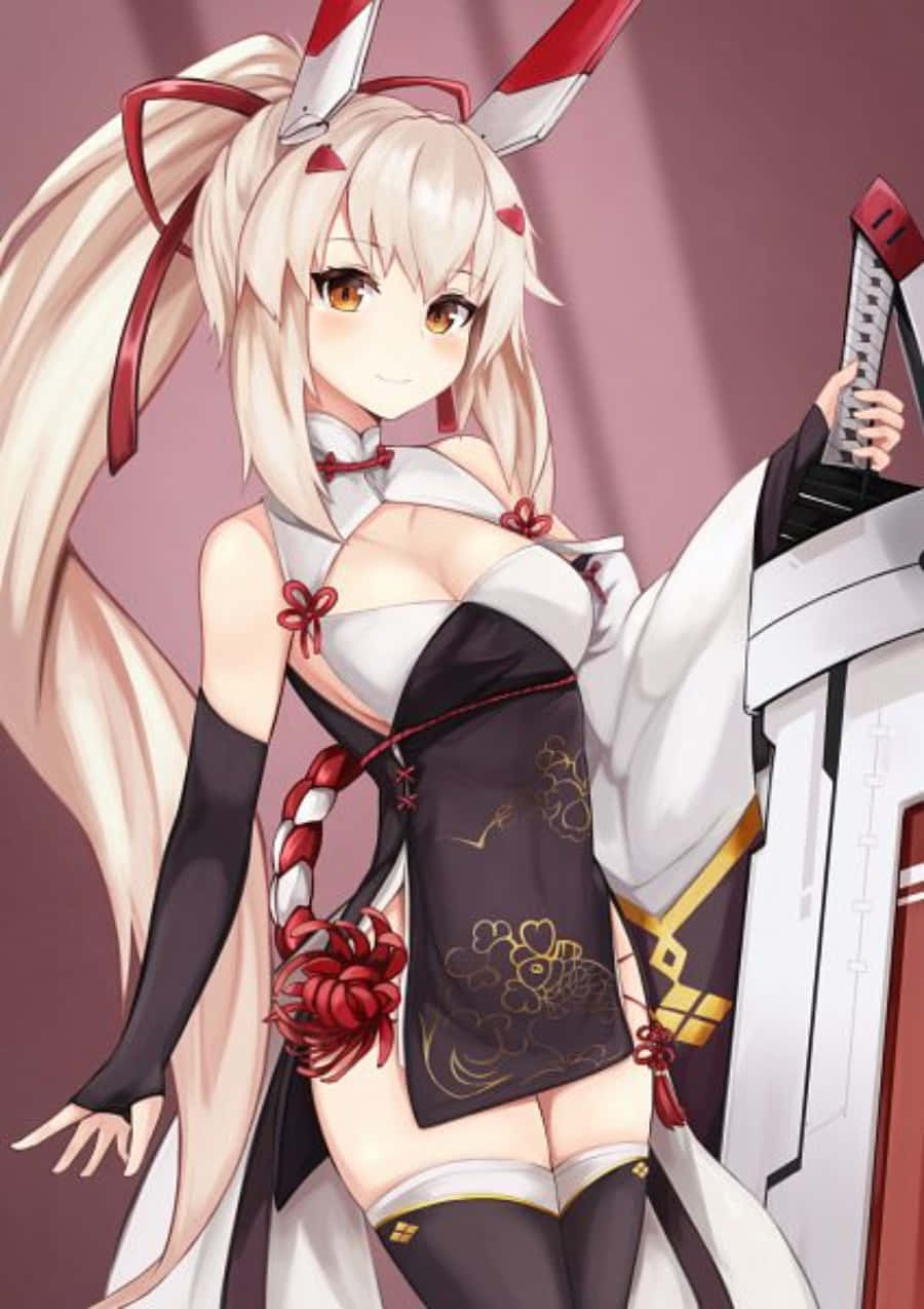Ayanami, Azur Lane, bunny ears, SD Phone Wallpaper
