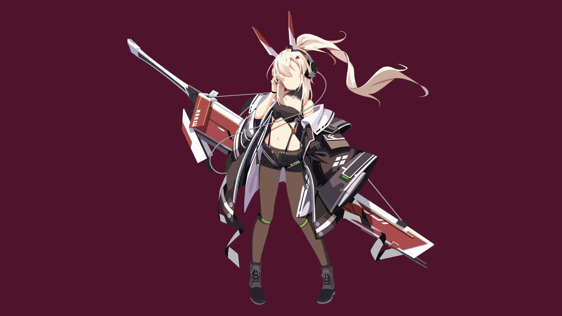 Azur Lane Ayanami, blonde hair, red horns, Full HD Desktop Wallpaper