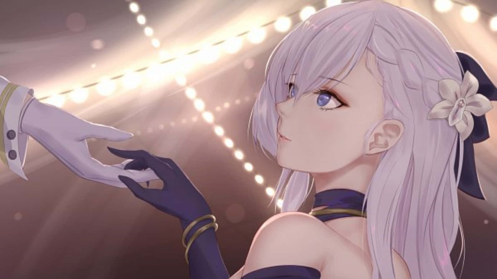 Belfast, Azur Lane, silver-haired anime girl, HD Desktop Wallpaper