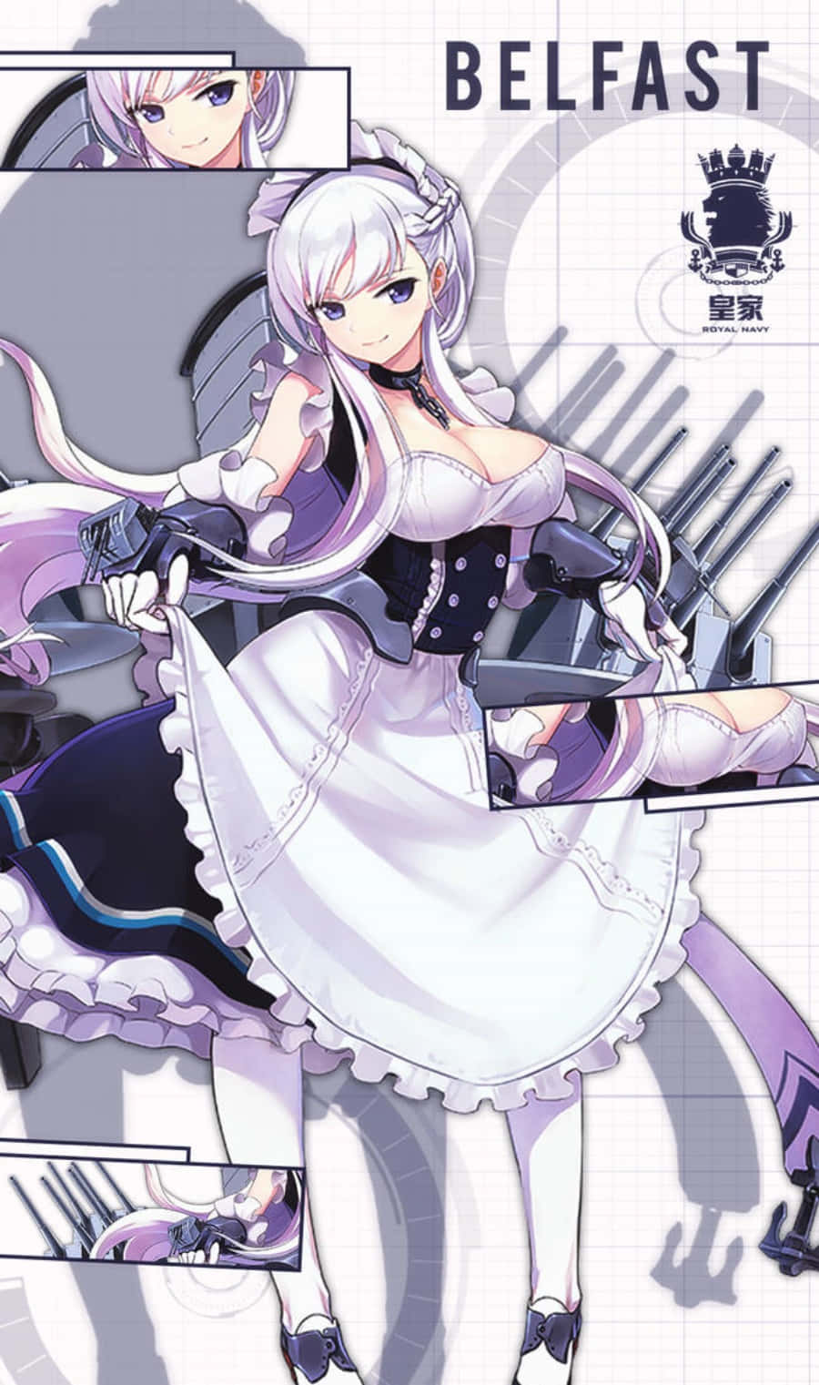 Belfast, Azur Lane, white hair, HD Phone Wallpaper