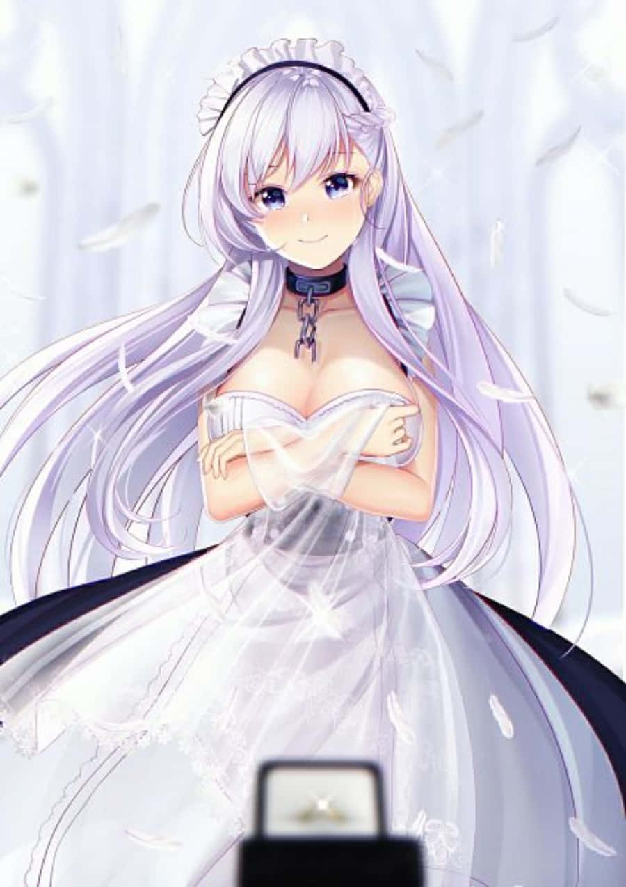 Belfast, Azur Lane, silver hair, SD Phone Wallpaper