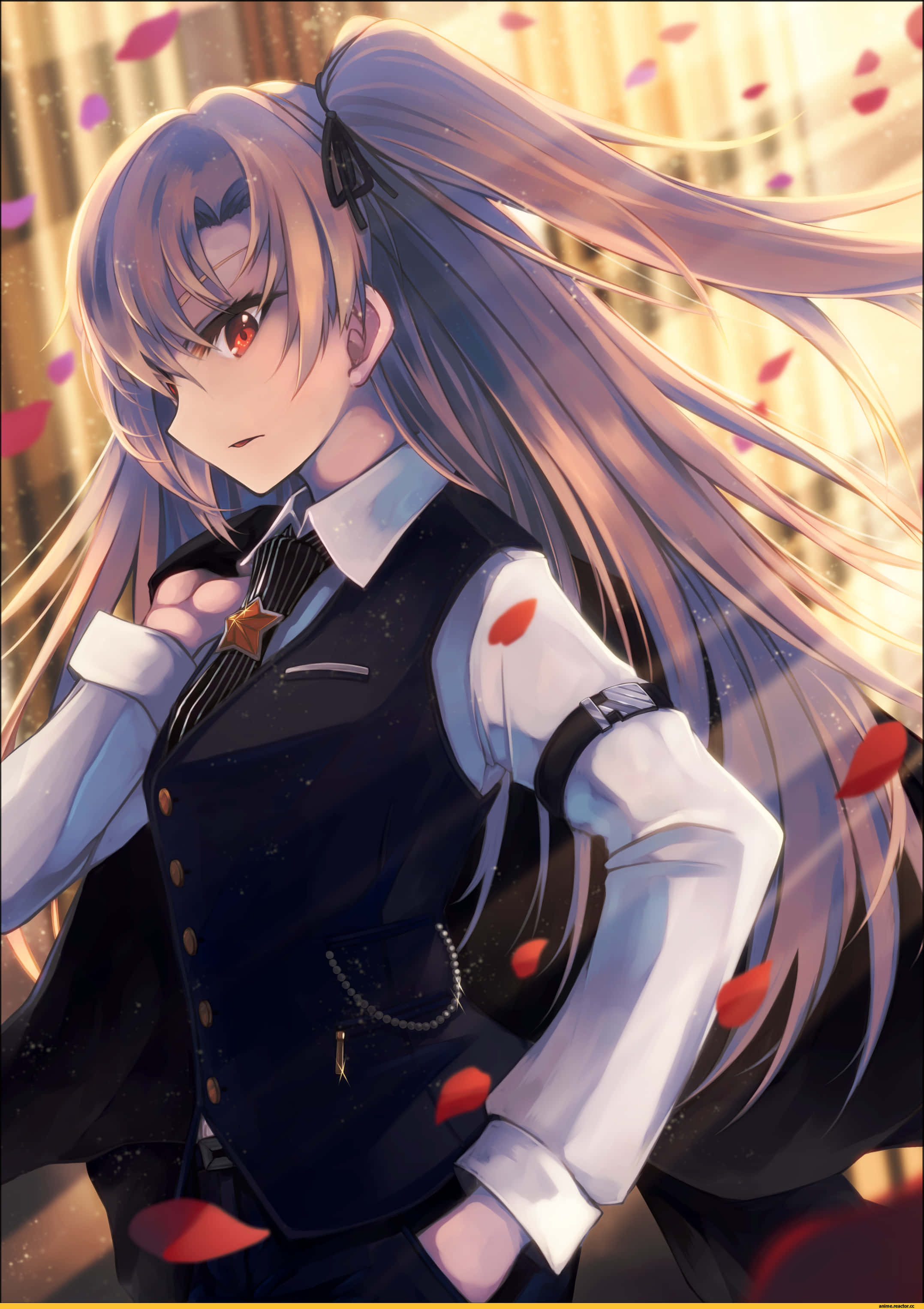 Azur Lane, Cleveland, long purple hair, 2K Phone Wallpaper