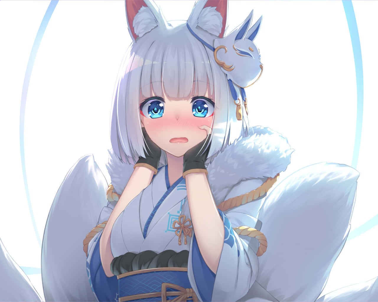 Kaga, Azur Lane, silver hair, HD Desktop Wallpaper