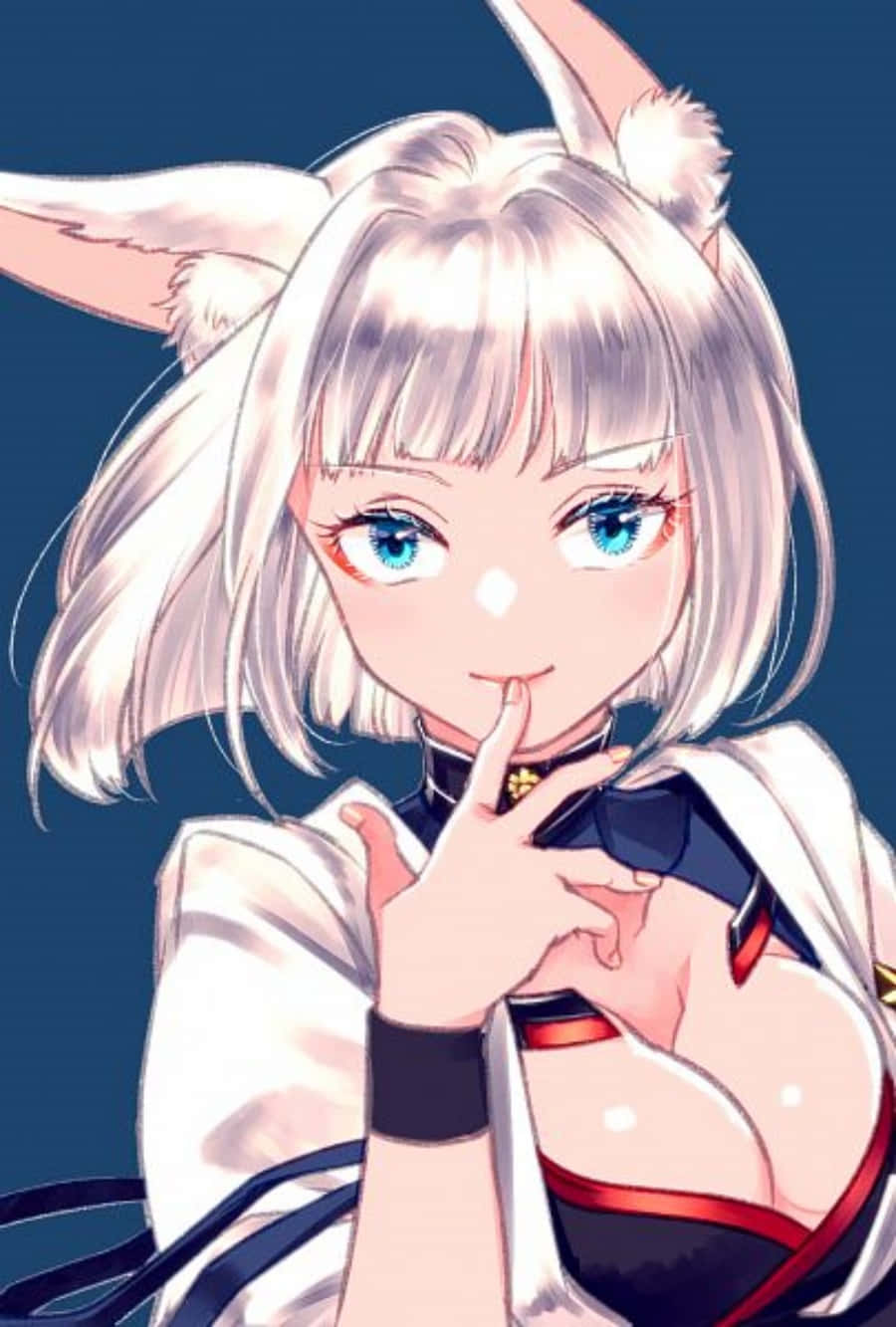 Azur Lane Kaga, silver hair, bunny ears, HD Phone Wallpaper