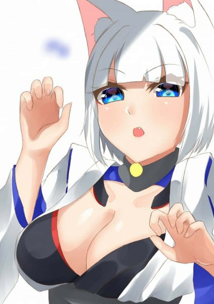 Azur Lane, Kaga, battleship, SD Phone Wallpaper
