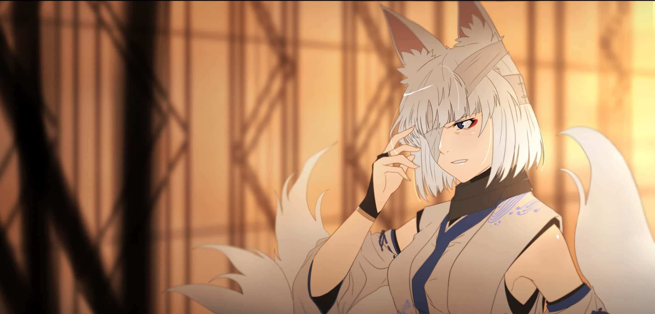 Azur Lane, Kaga, silver-haired, Full HD Desktop Wallpaper