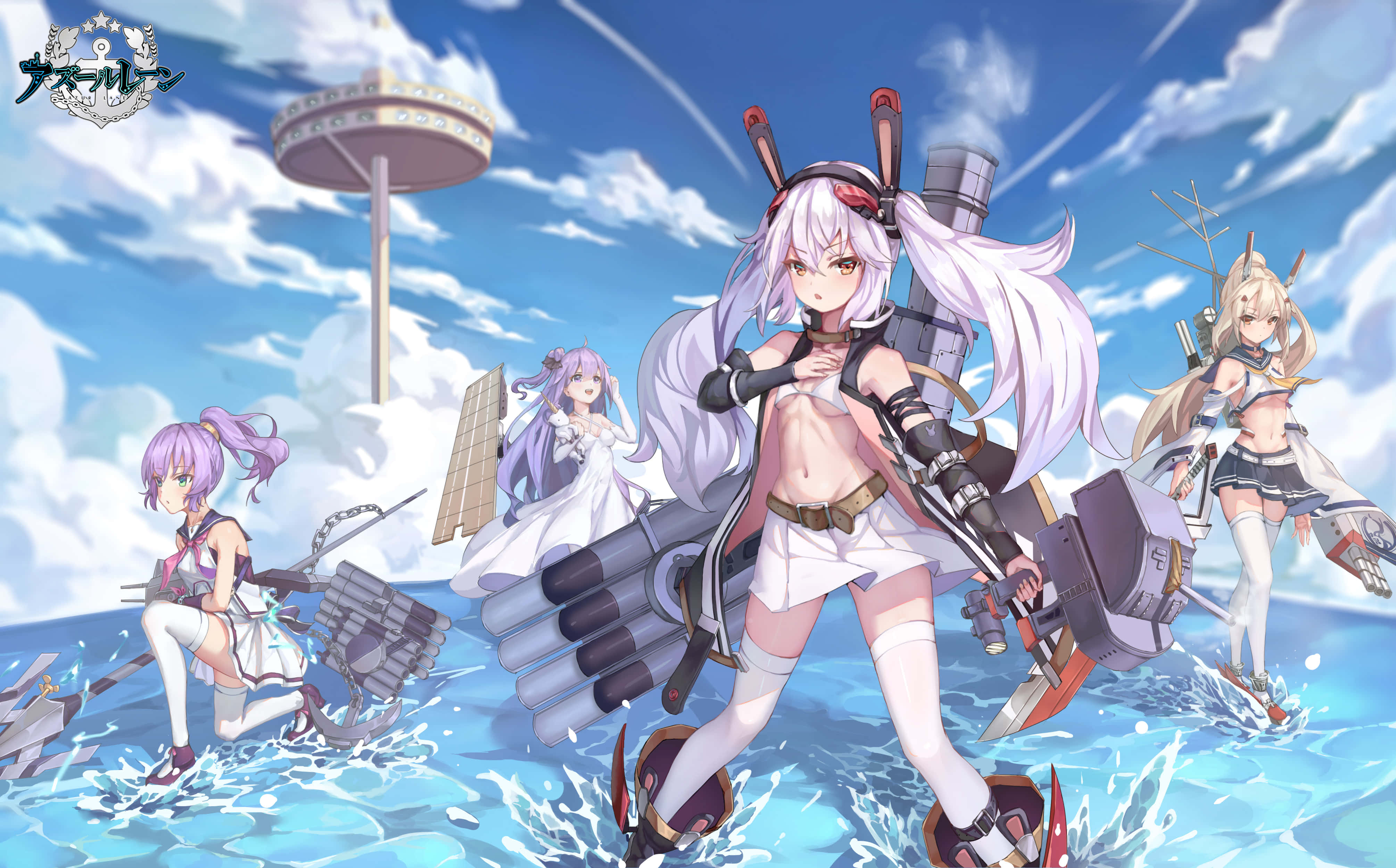 Azur Lane, Laffey, ship weaponry, 4K Desktop Wallpaper