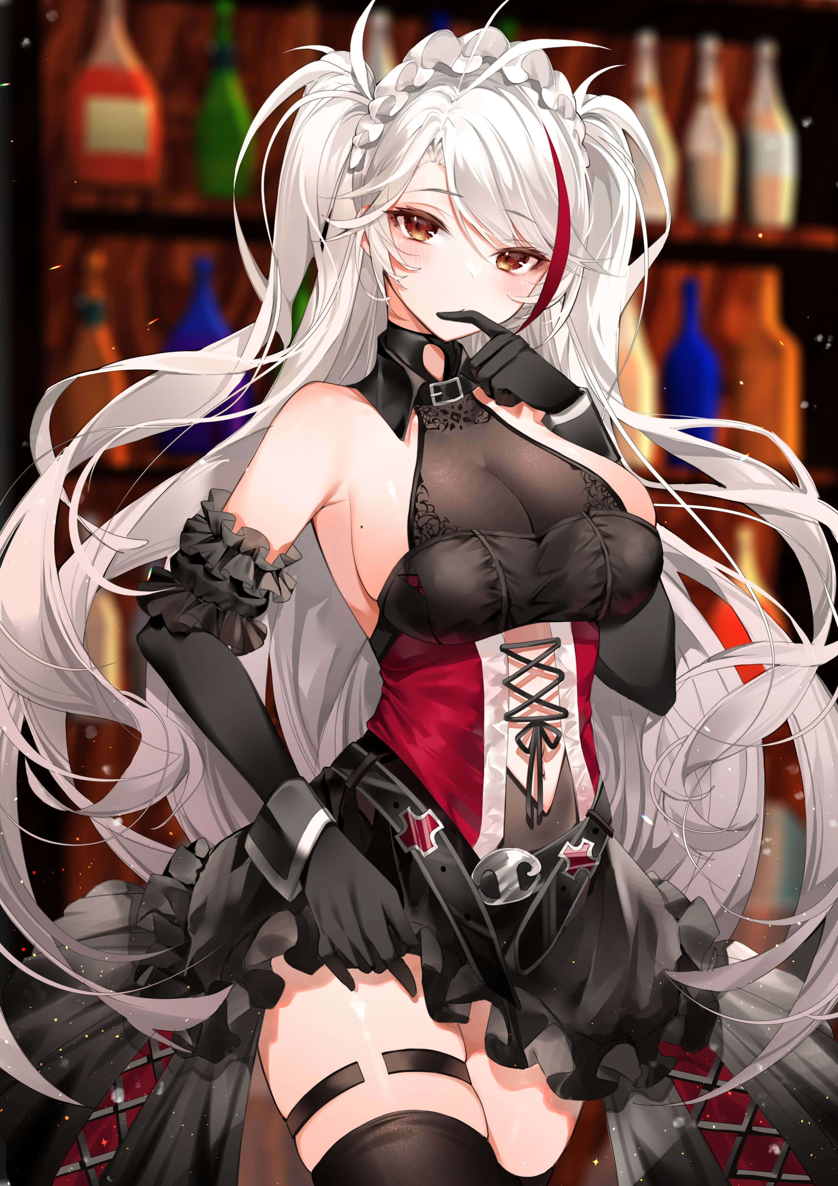 Prinz Eugen, Azur Lane, silver-haired anime girl, 4K Phone Wallpaper